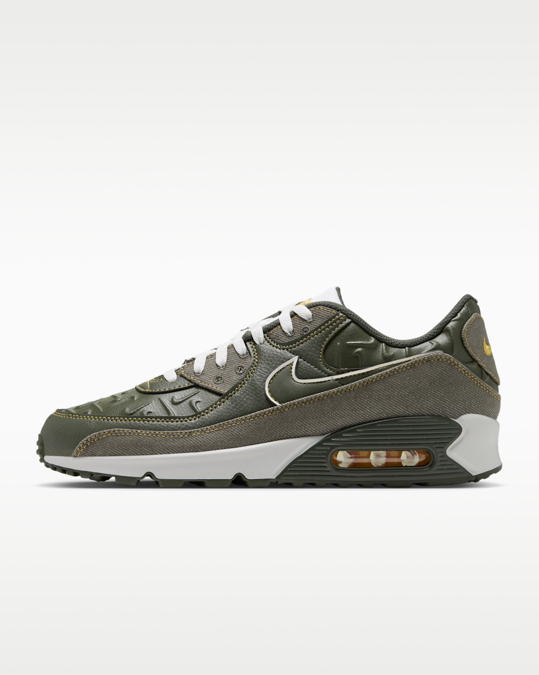Nike Air Max 90 Men's Shoes - Cargo Khaki/Yellow Ochre/Summit White