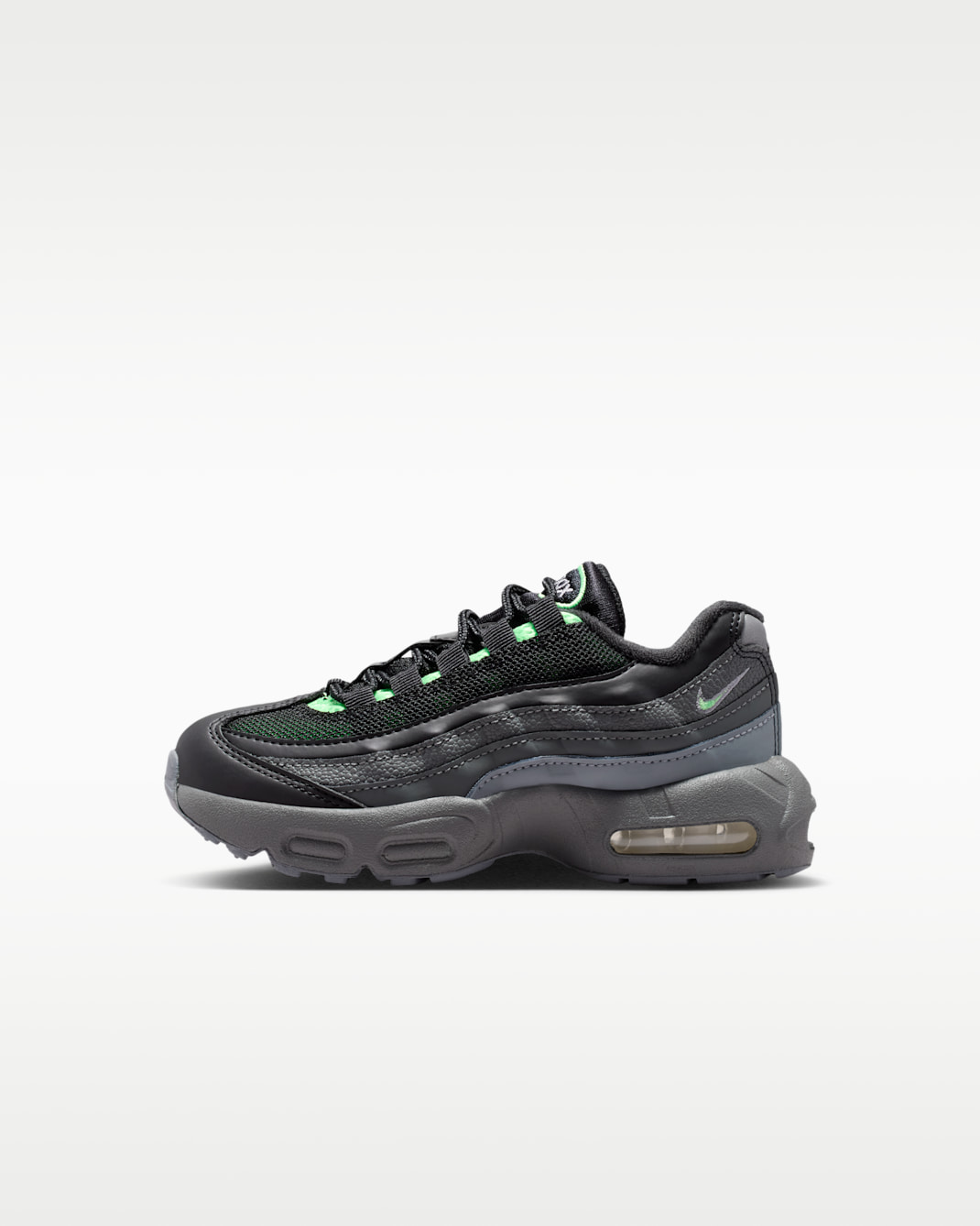 Sko Nike Air Max 95 Recraft för barn - Svart/Cool Grey/Iron Grey/Illusion Green