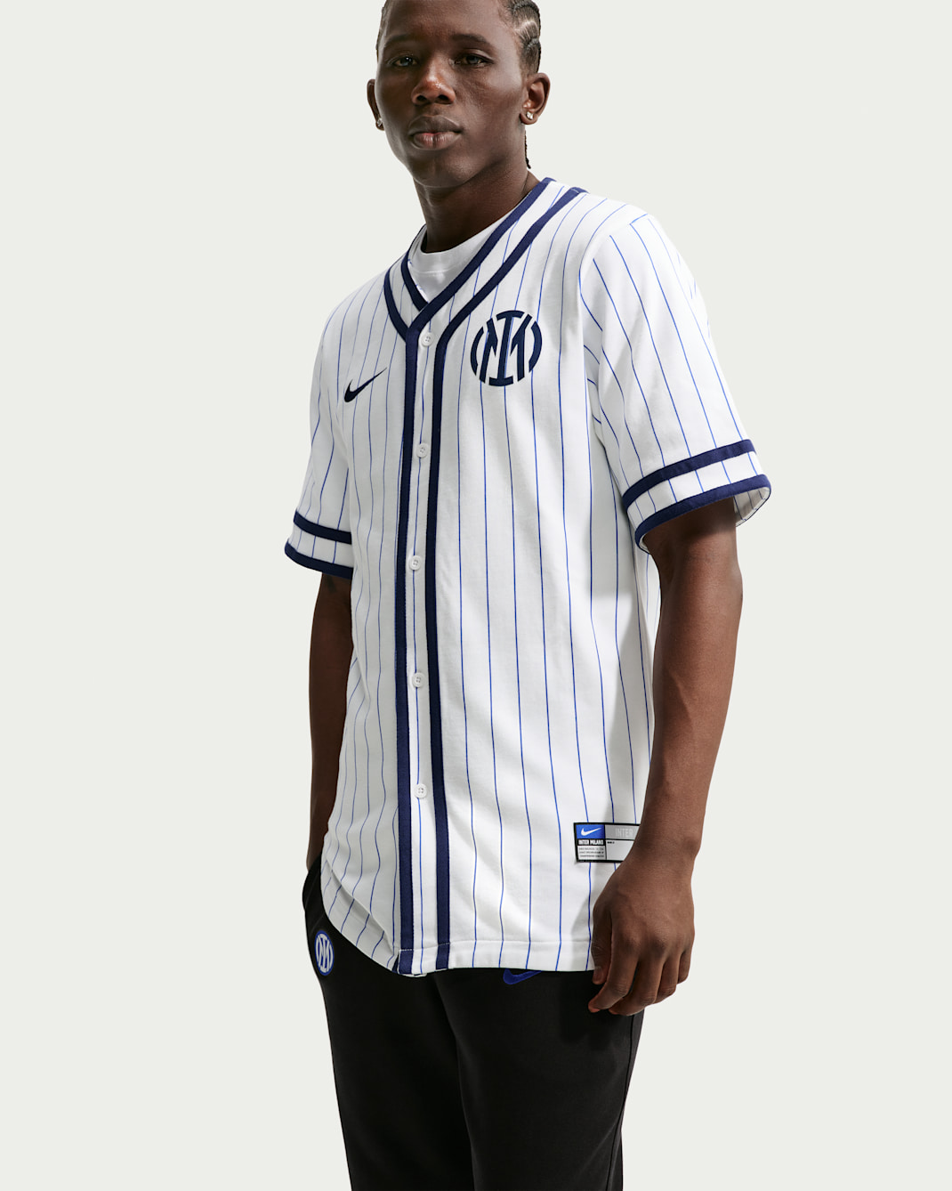 Maillot de baseball Nike Sportswear Inter Milan Extérieur pour homme - Blanc/Blue Void/Blue Void