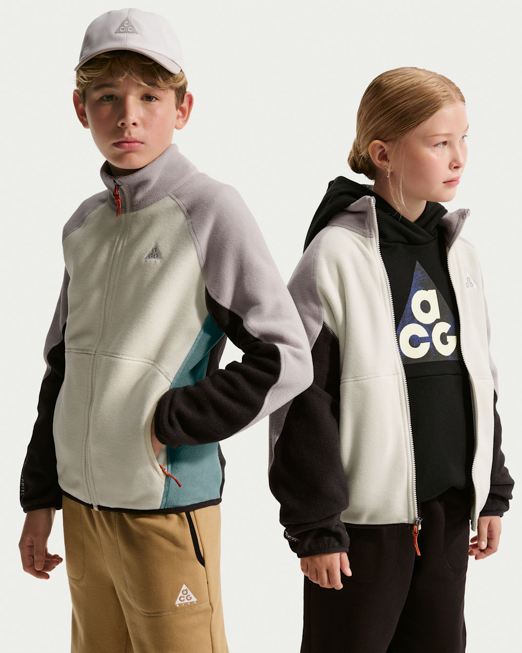 Nike ACG Polar-Fleece-Wanderjacke (ältere Kinder) - College Grey