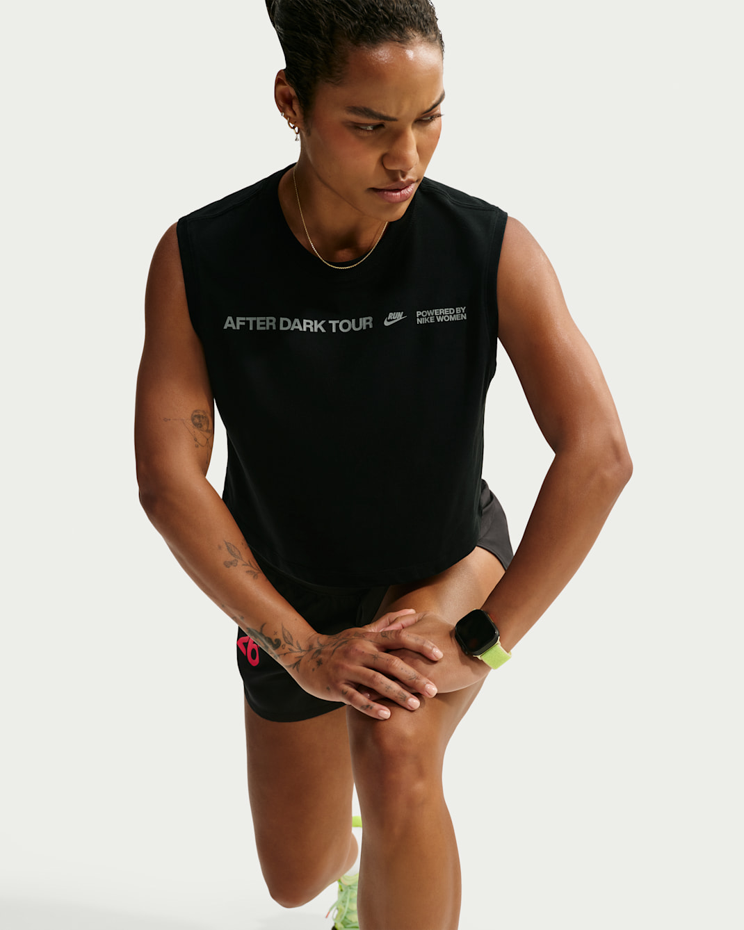 Nike After Dark Tour Women's Dri-FIT Sleeveless Running T-Shirt - Black