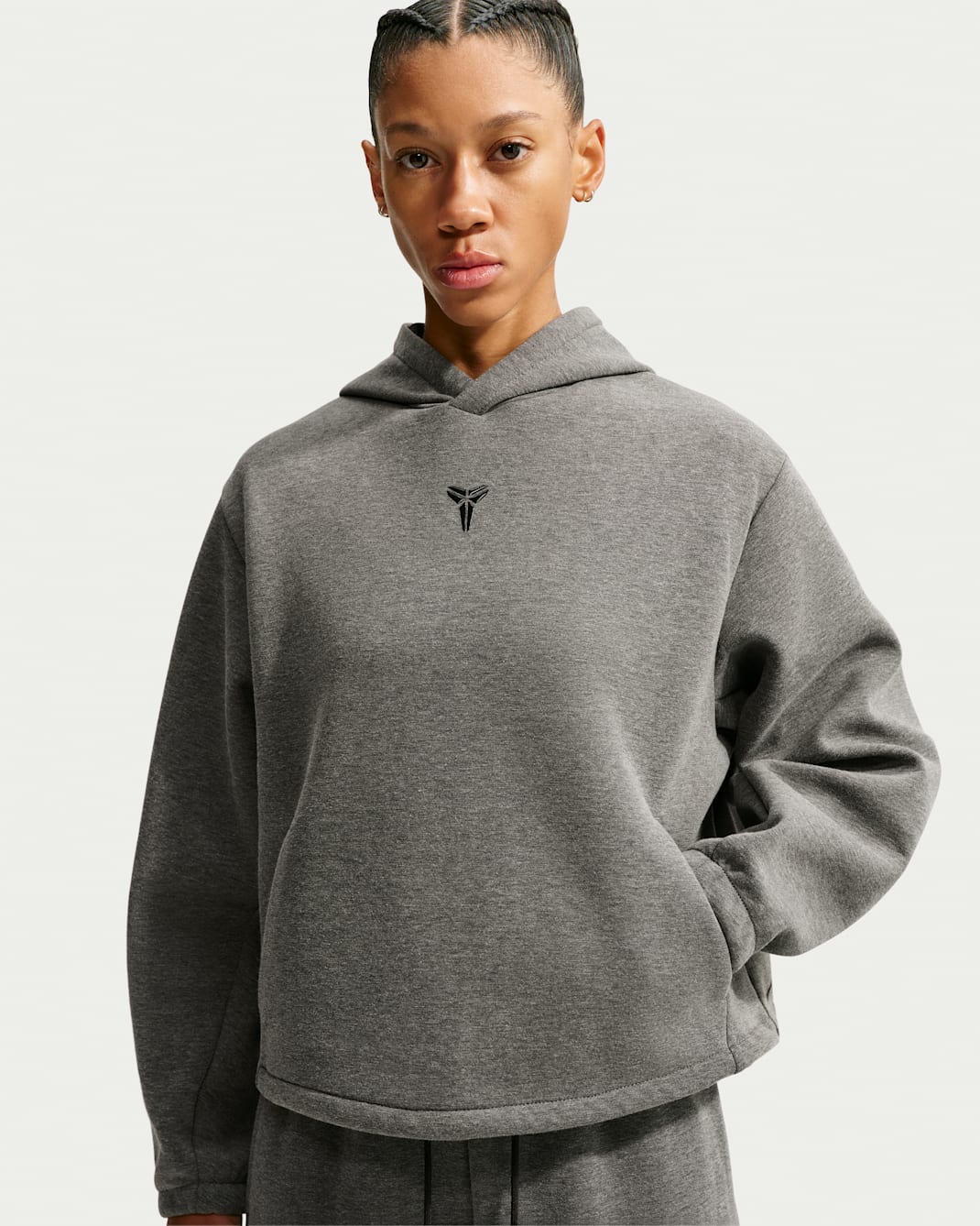 Kobe Women's Dri-FIT Pullover Basketball Hoodie - Black Heather/Black