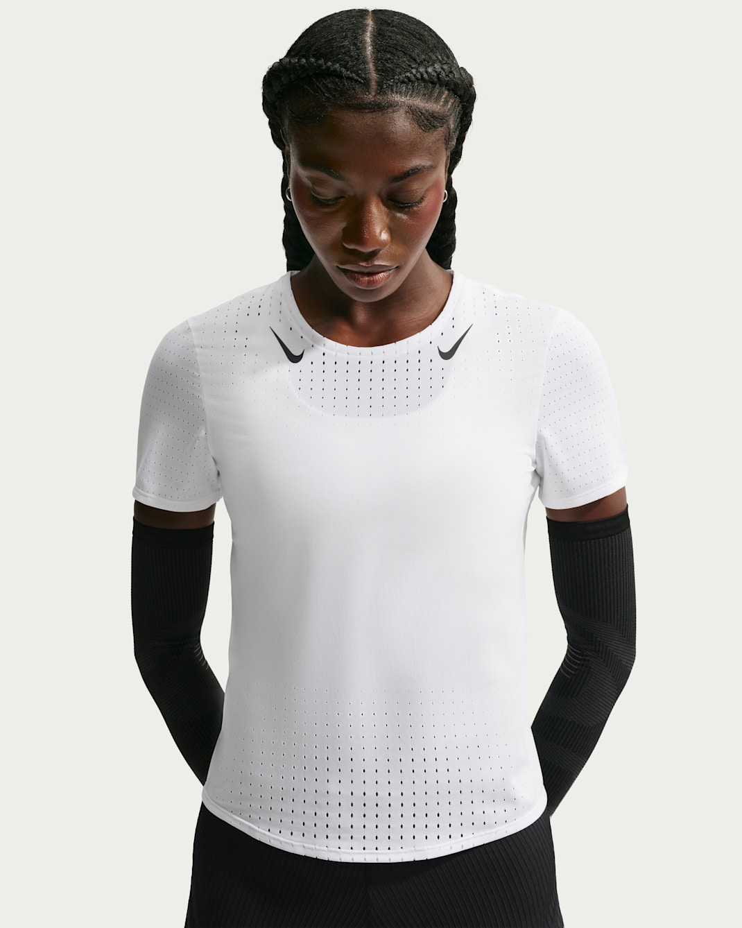 Nike AeroSwift Women's Dri-FIT ADV Running Top - White/Black