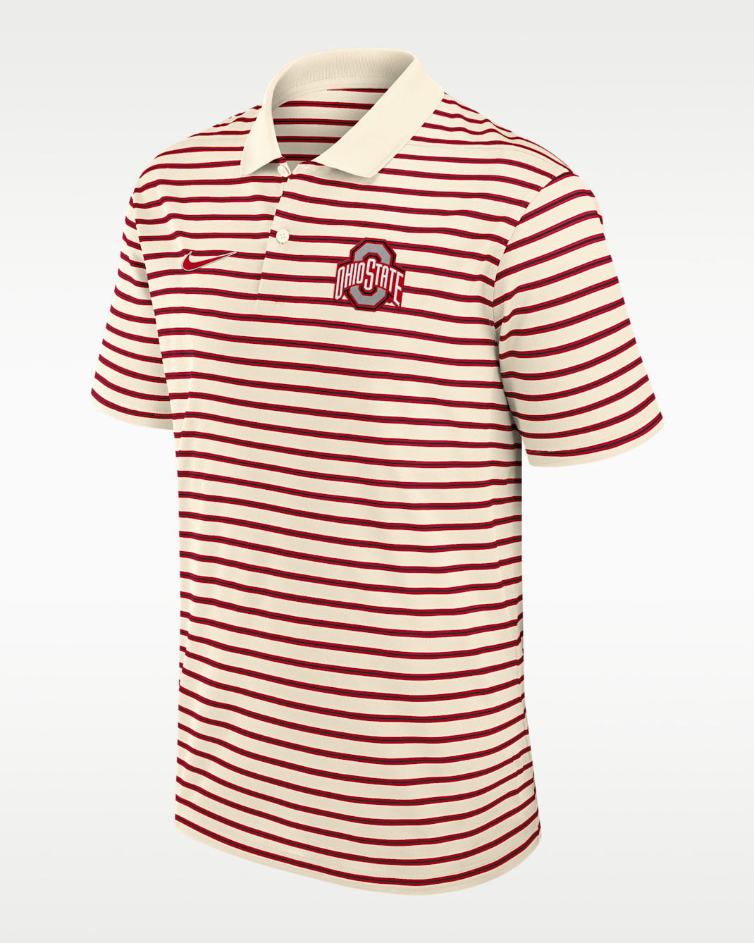 Polo universitario Nike Dri-FIT para hombre Ohio State Striped - Tostado/Beige