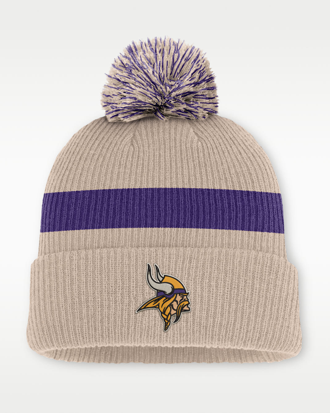 Minnesota Vikings Rewind Peak Men's Nike NFL Cuffed Pom Beanie - Sand