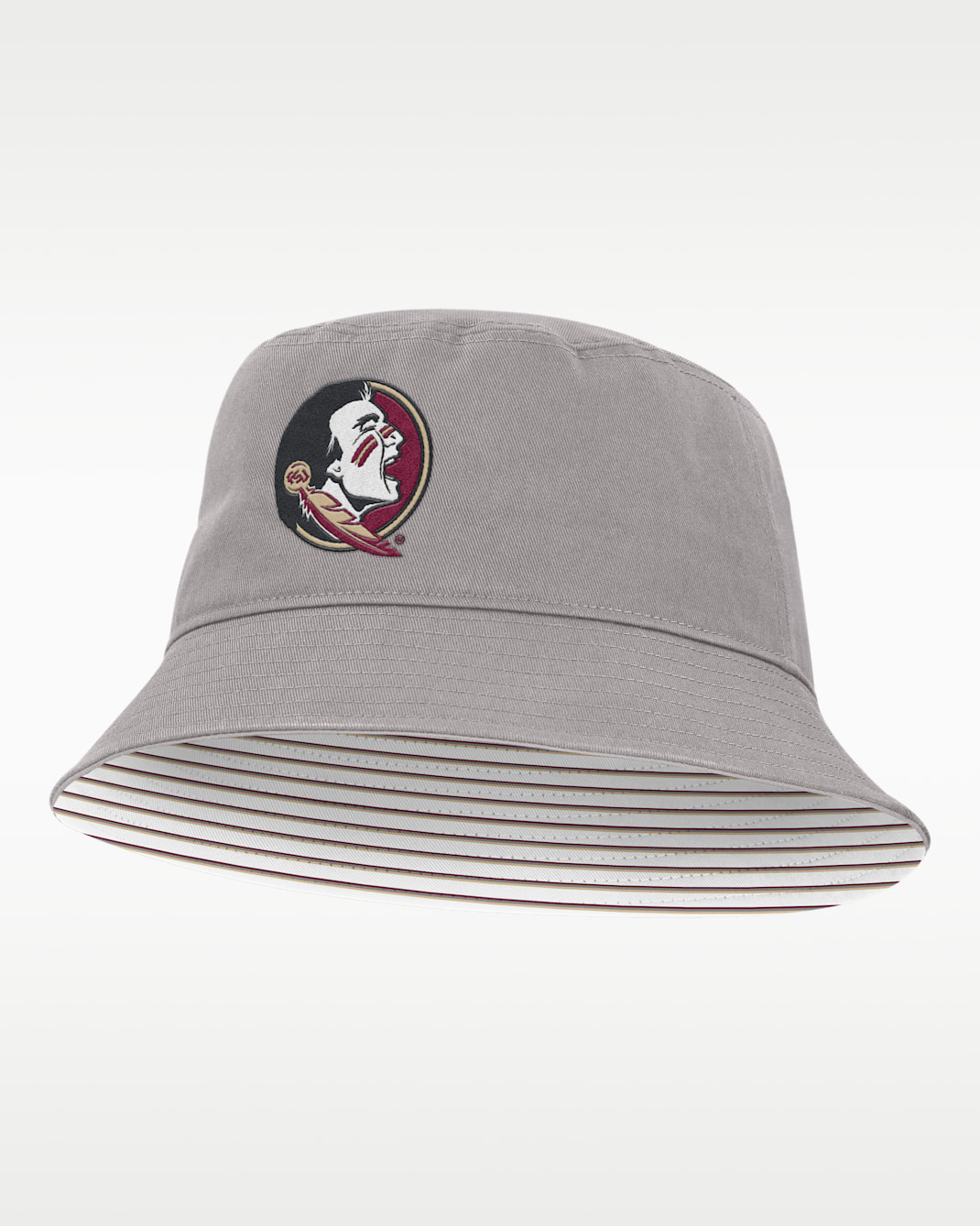 Florida State Primetime Apex Men's Nike College Bucket Hat - Grey