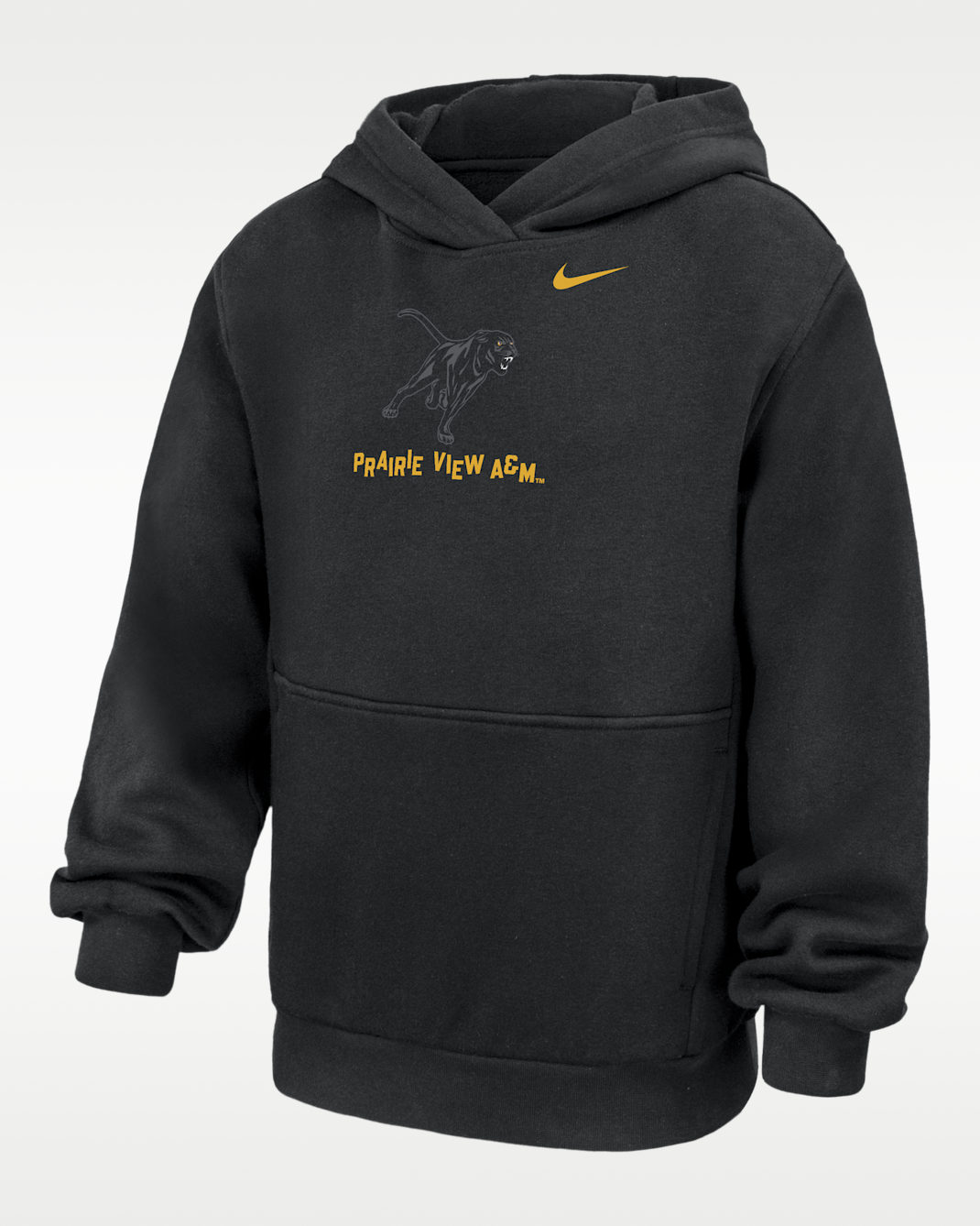 Sudadera con gorro Club Fleece para niños talla grande Nike College (Prairie View A&M University) - Negro
