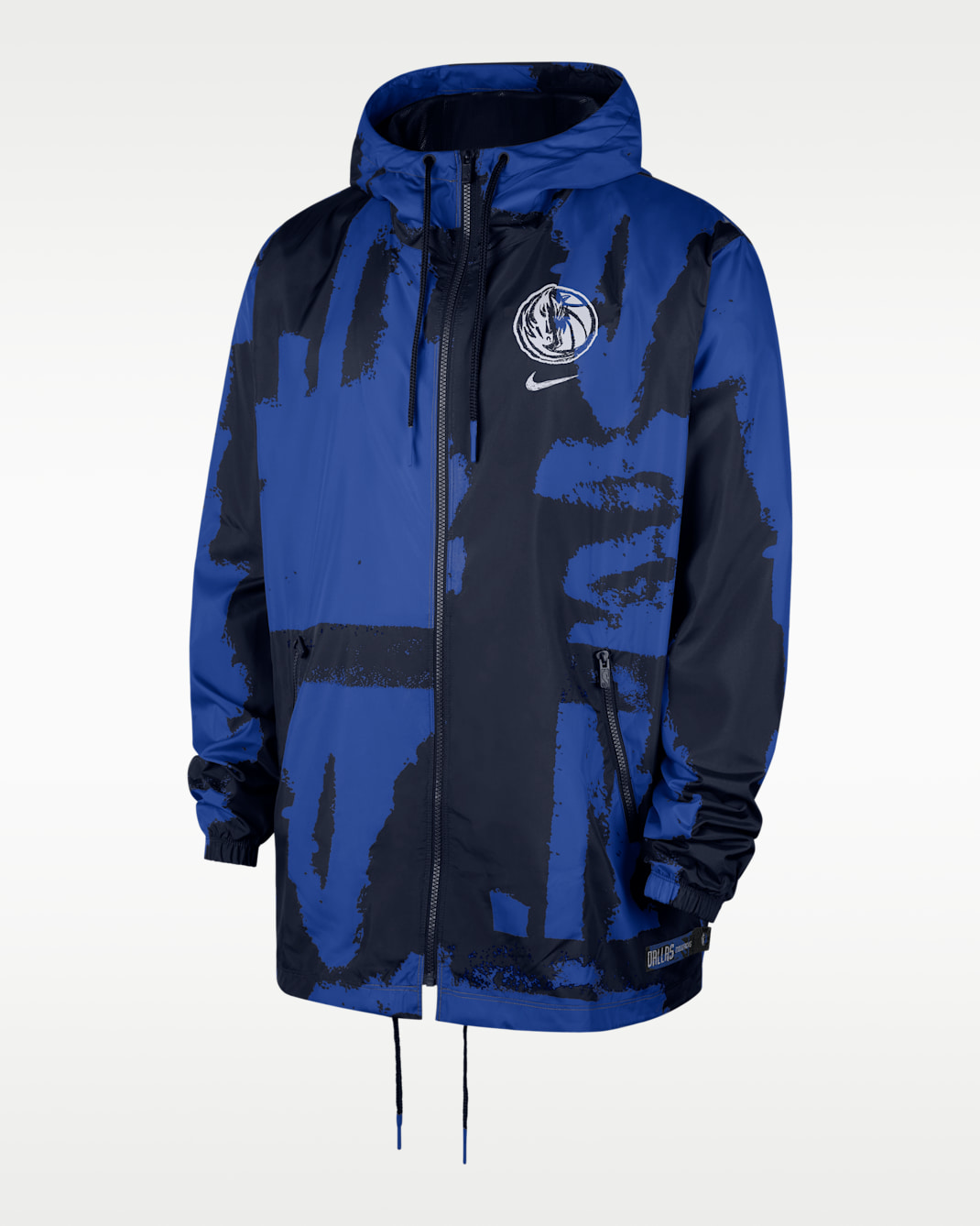 Dallas Mavericks Courtside Men's Nike NBA Club Woven Full-Zip Jacket - College Navy/Game Royal/Game Royal