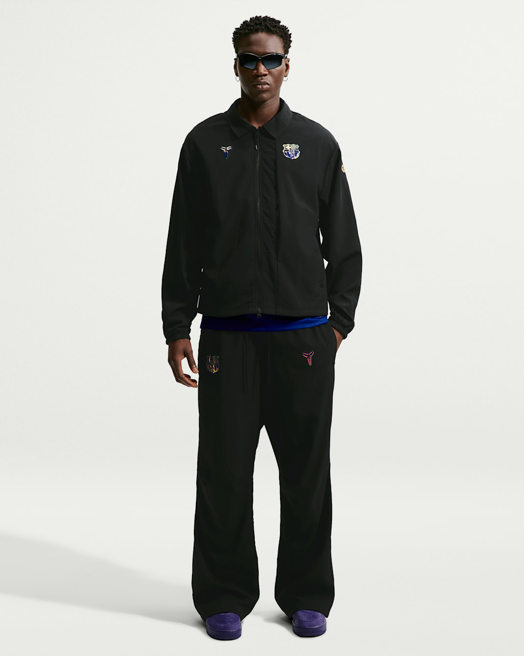 FC Barcelona Away Men's Kobe Soccer Woven Pants - Black/Black