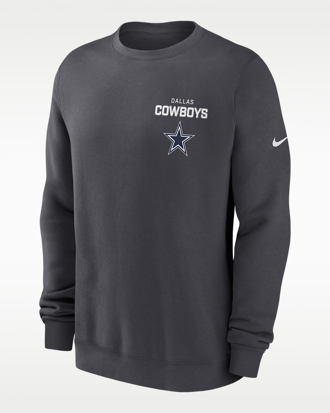 Sudadera de cuello redondo sin cierre Nike de la NFL para hombre Dallas Cowboys Draw Block Club - Antracita