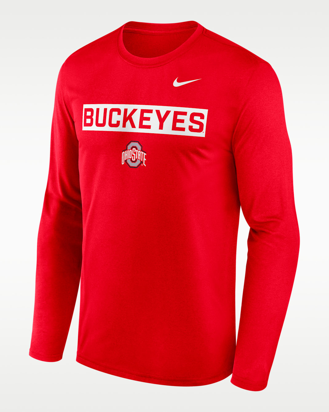 Ohio State Primetime Legend 2-Hit Men's Nike Dri-FIT College Long-Sleeve T-Shirt - Red