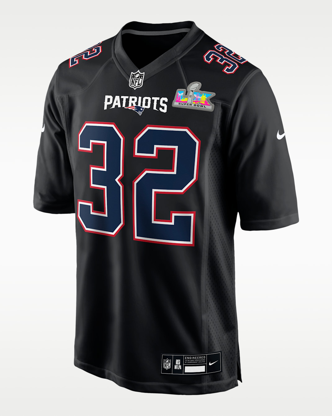 TreVeyon Henderson New England Patriots Super Bowl LX Men's Nike NFL Game Fashion Jersey - Black