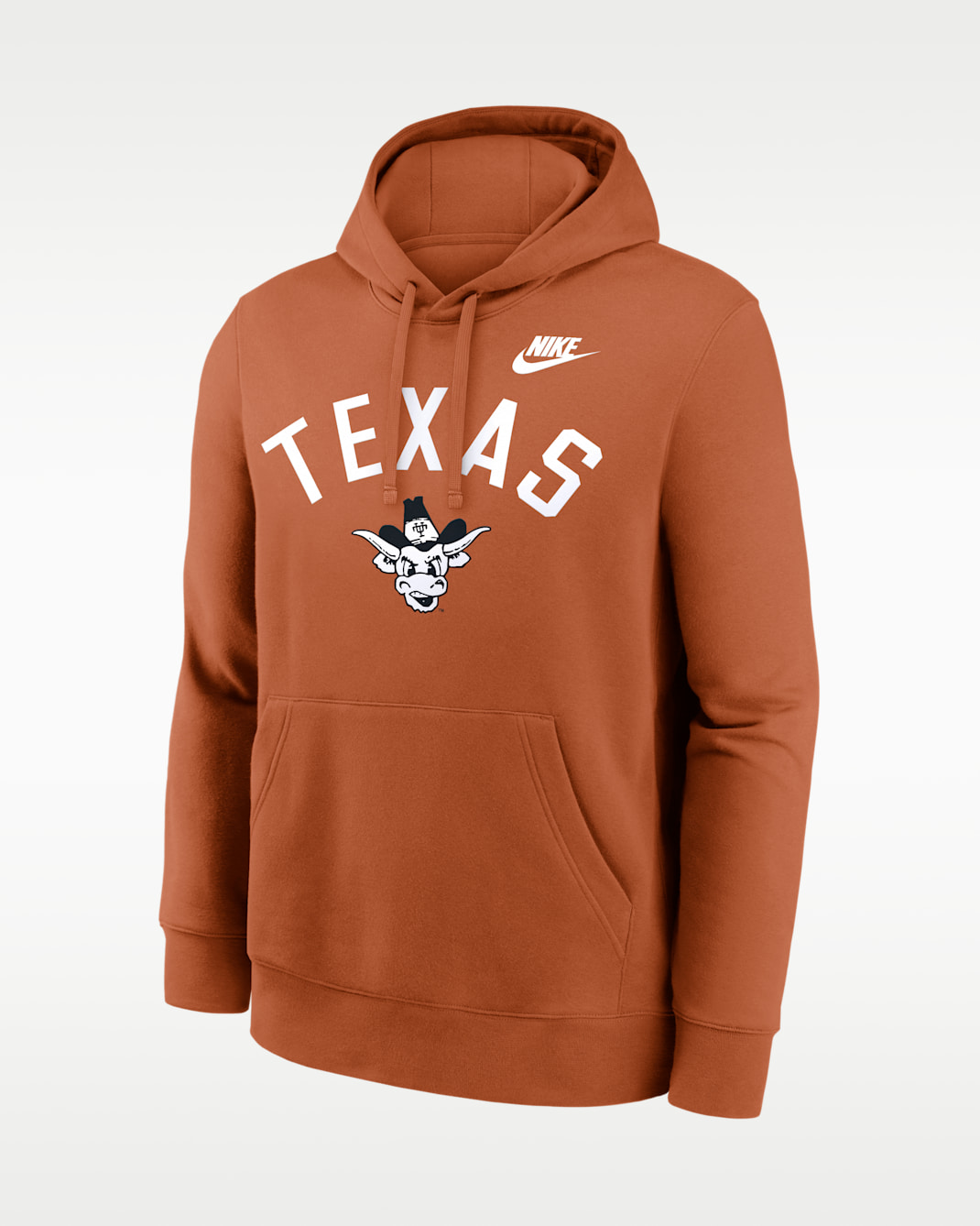 Sudadera con gorro sin cierre universitaria Nike para hombre Texas Legacy Arch Club - Naranja quemado