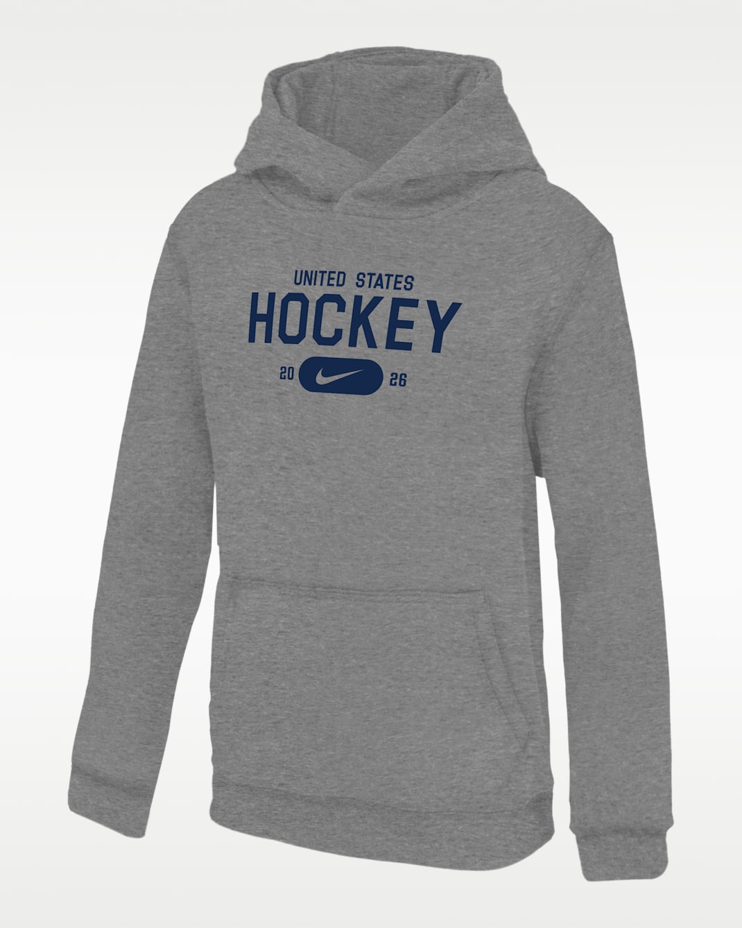Nike Team USA Club Fleece Big Kids' Pullover Hoodie - Dark Grey Heather
