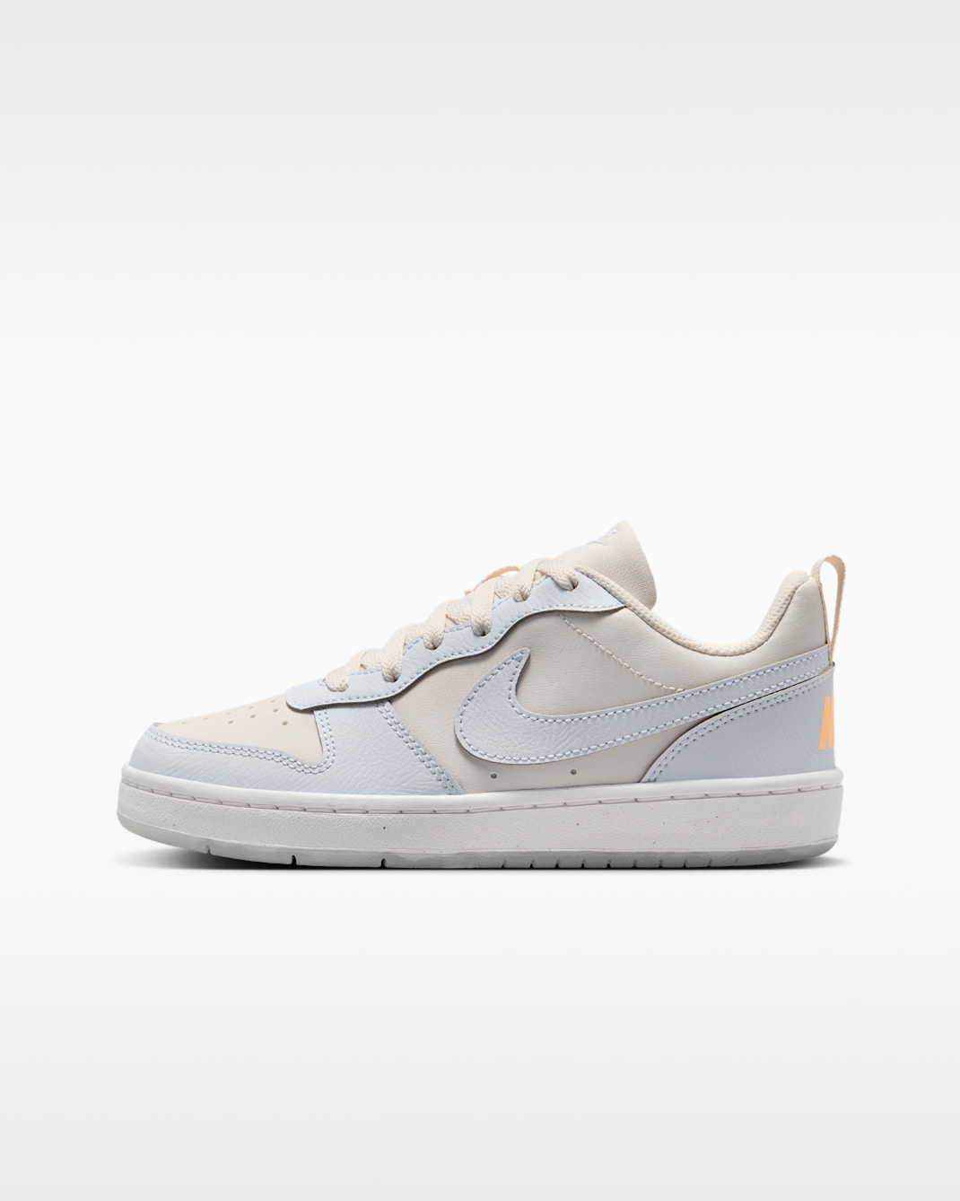 Nike Court Borough Recraft SE Big Kids' Shoes - Phantom/White/Tangerine Tint/Football Grey