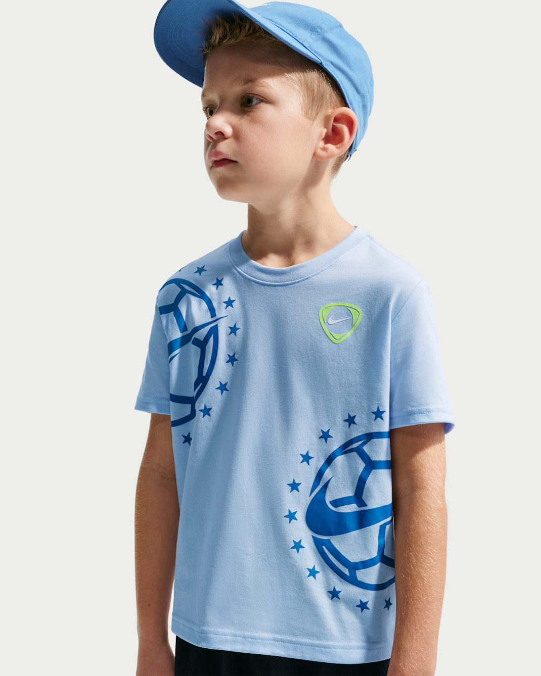 Nike Little Kids' Split Soccer Ball T-Shirt - Hydrogen Blue
