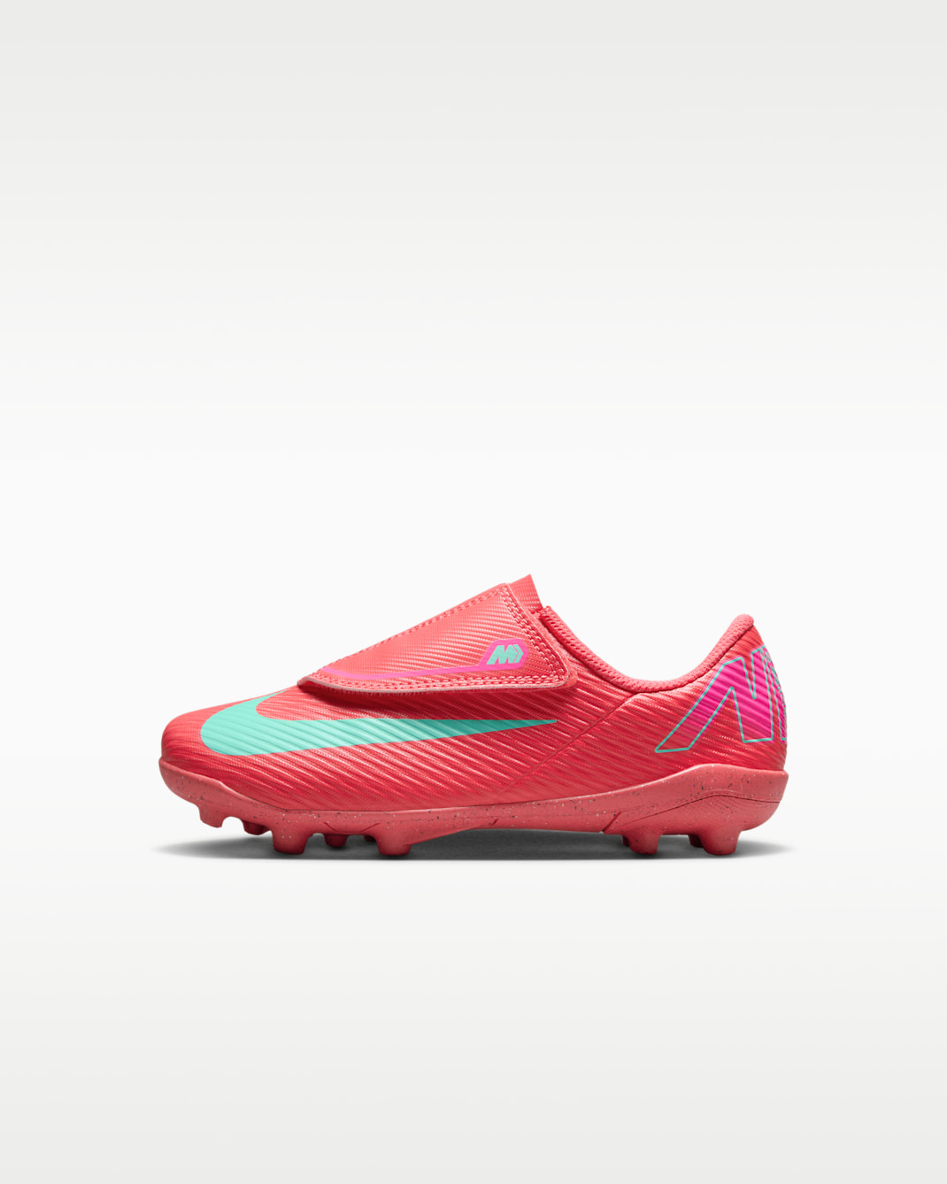 Nike Jr. Mercurial Vapor 16 Club 小童多種場地低筒足球釘鞋 - Ember Glow/Aurora Green