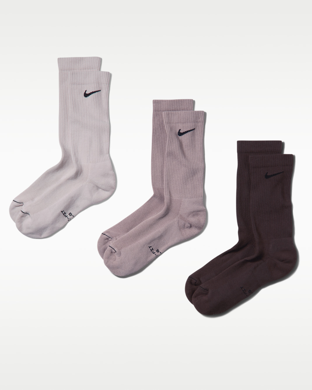 Nike Everyday Elevated Crew Socks (3 Pairs) - Multi-Color