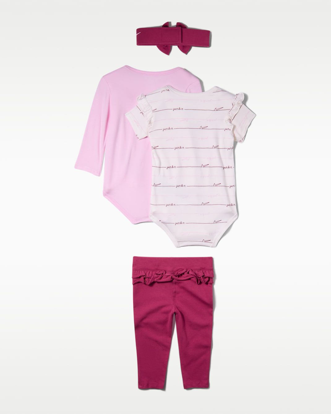 Nike Ready, Set, Grow! Baby (0-6M) 3-Piece Set with Headband