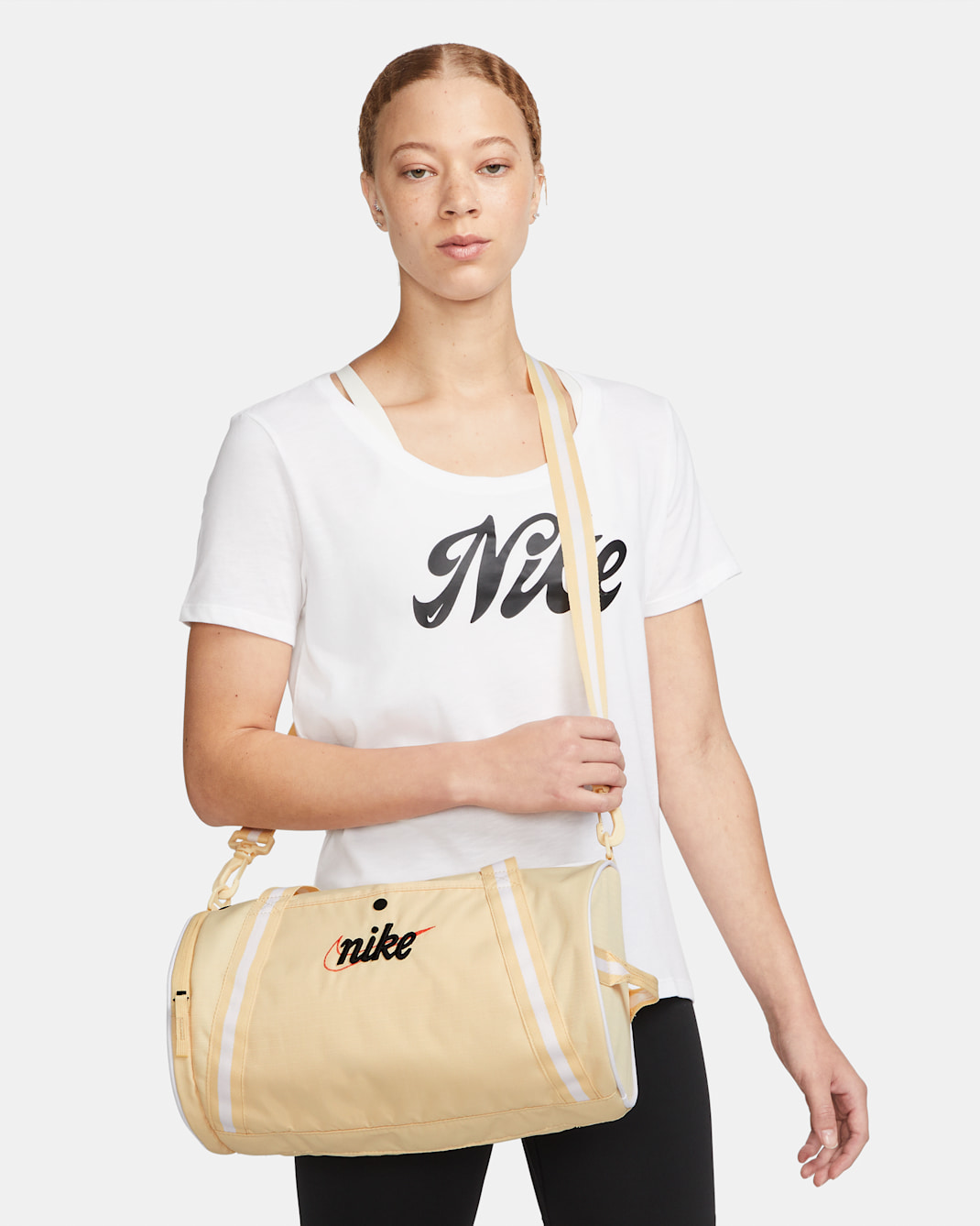 Nike Heritage Retro Duffel Bag (13L) - Pale Vanilla/Pale Vanilla/Black