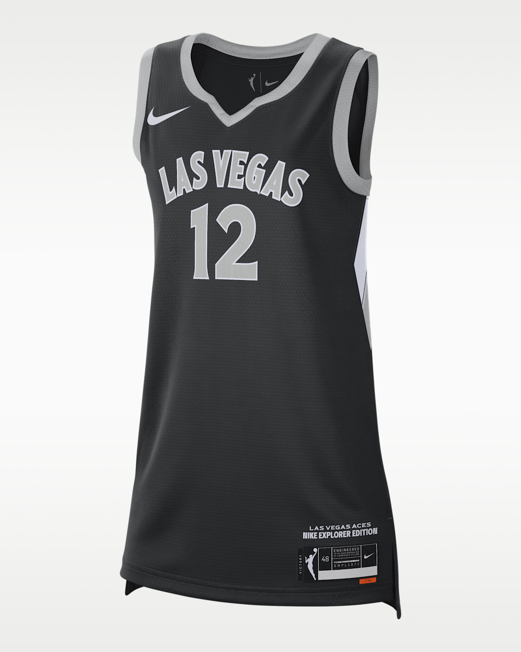 Jersey Nike Dri-FIT de la WNBA Victory Chelsea Gray Las Vegas Aces - Negro/Plata liso/Blanco