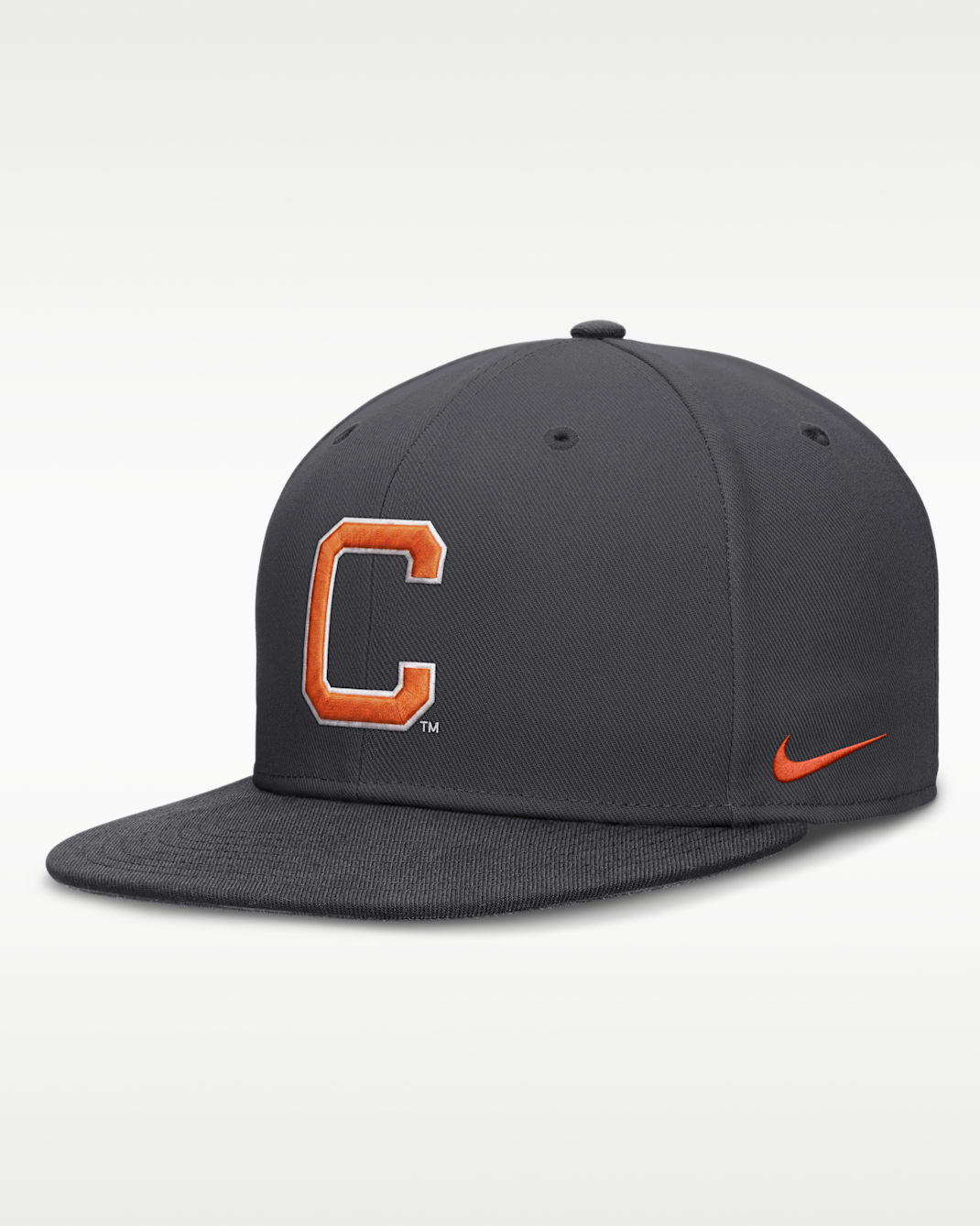 Clemson Pro Men's Nike Dri-FIT College Fitted Hat - Anthracite