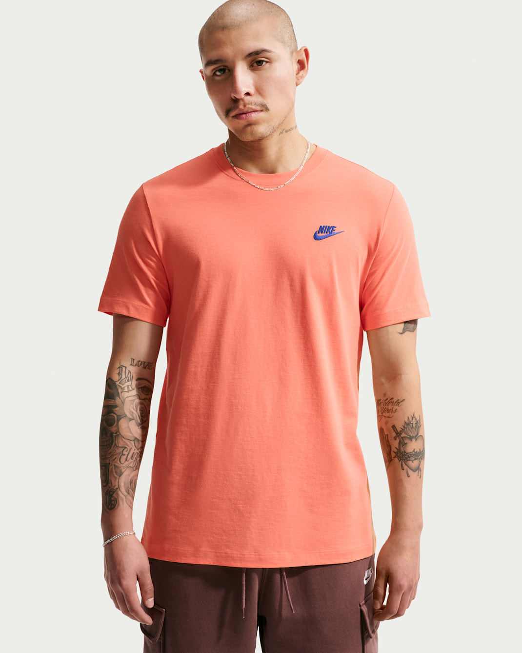 Playera para hombre Nike Sportswear Club - Escarcha naranja