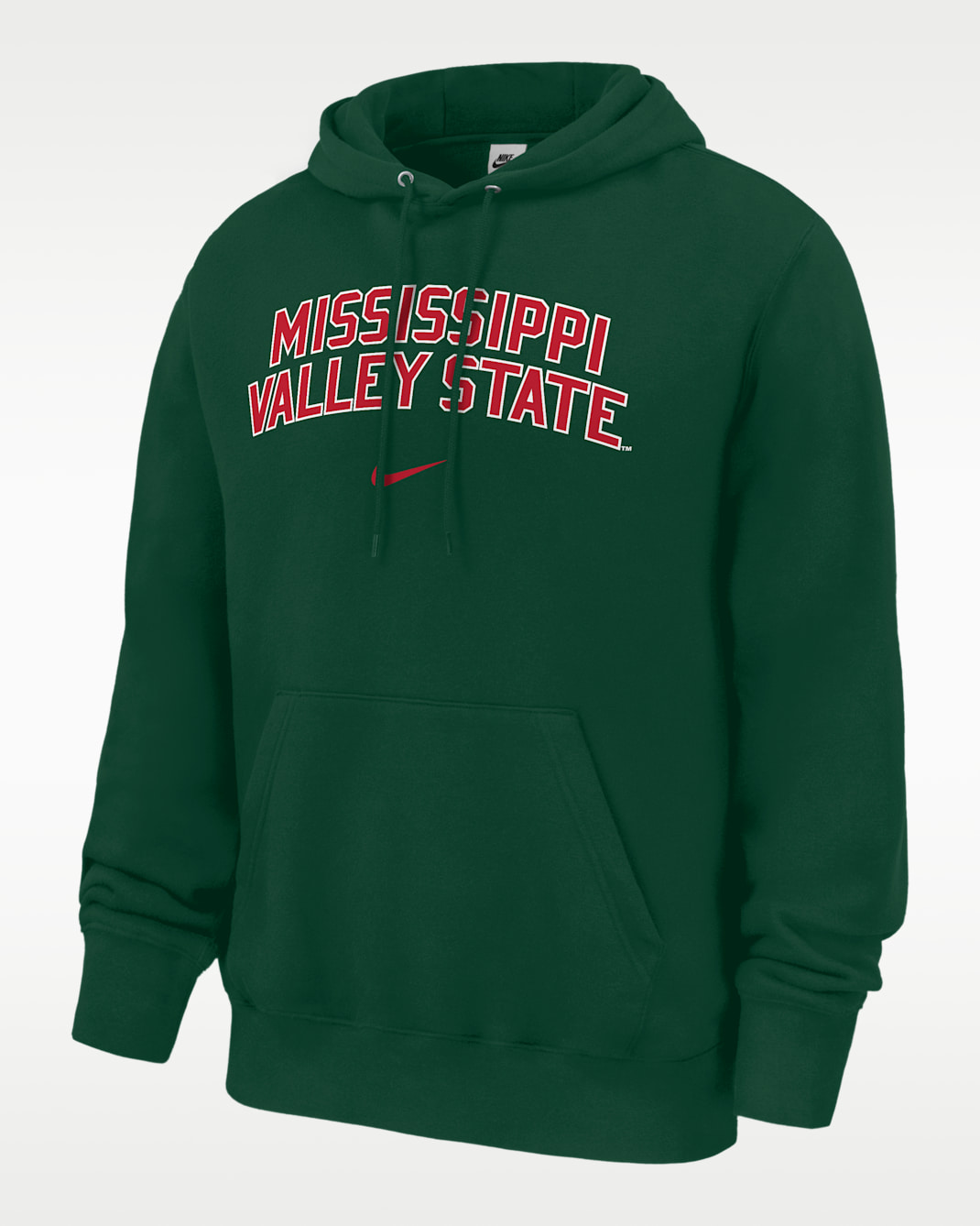 Nike College (Mississippi Valley State University) Men's Club Fleece Pullover Hoodie - Gorge Green