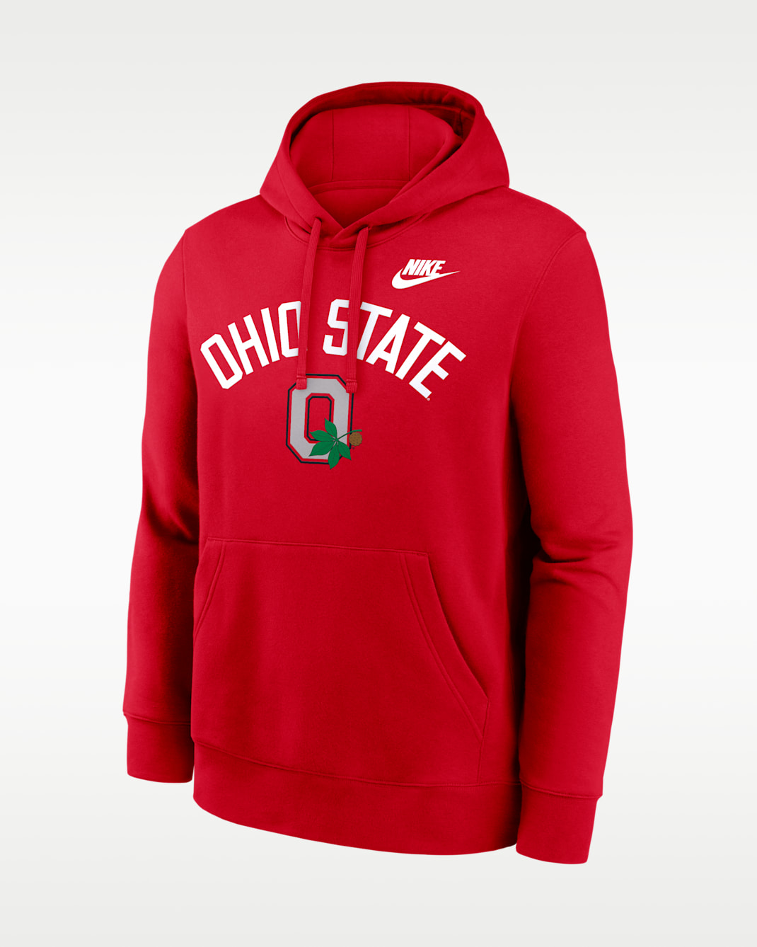 Sudadera con gorro sin cierre universitaria Nike para hombre Ohio State Legacy Arch Club - Escarlata
