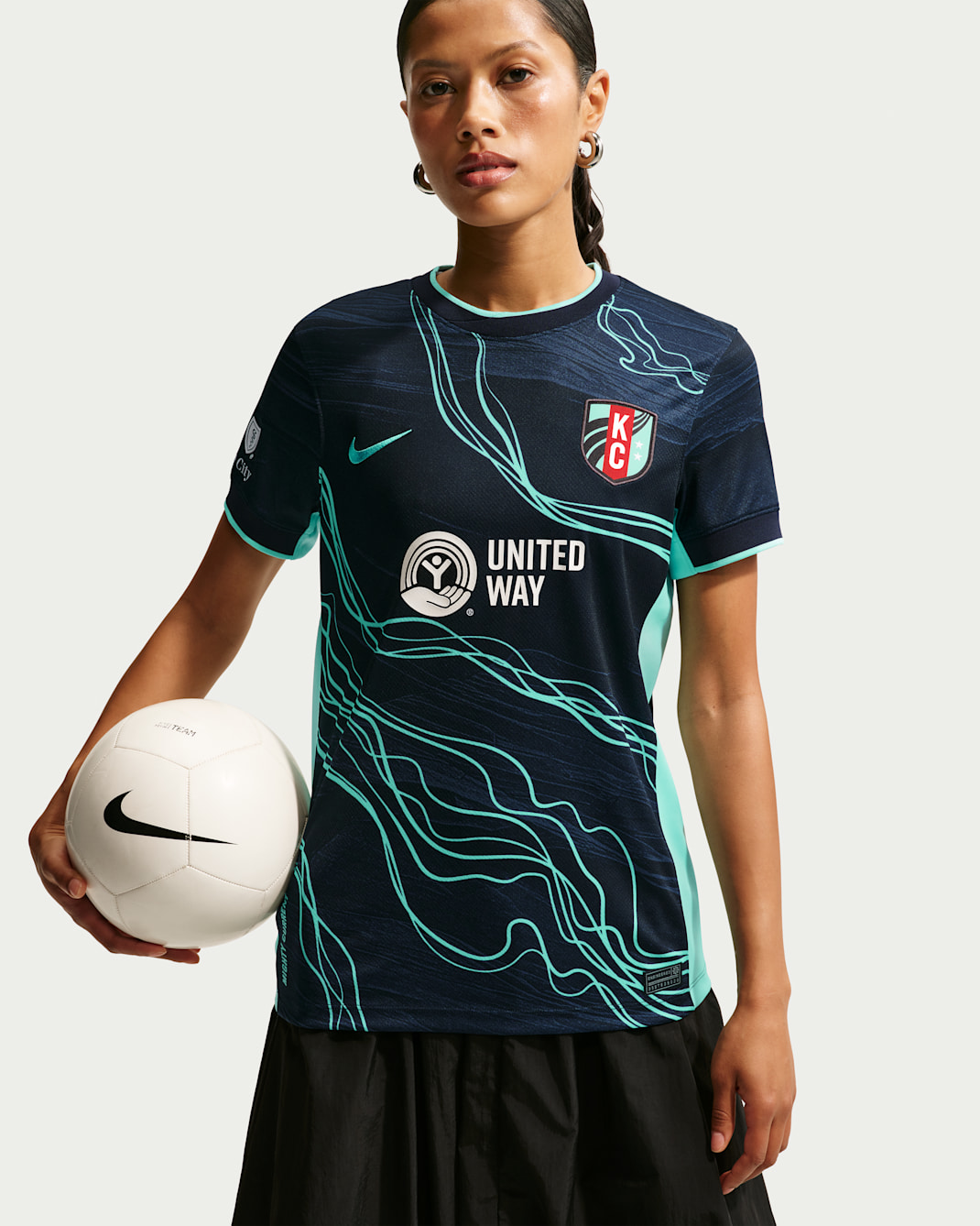 Kansas City Current Stadium Away Women's Nike Dri-FIT NWSL Replica Jersey - Dark Obsidian