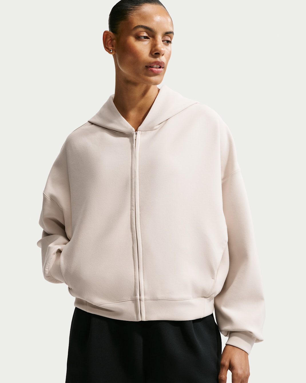 Nike 24.7 ImpossiblySoft Women's Full-Zip Hoodie - Light Orewood Brown/Light Iron Ore