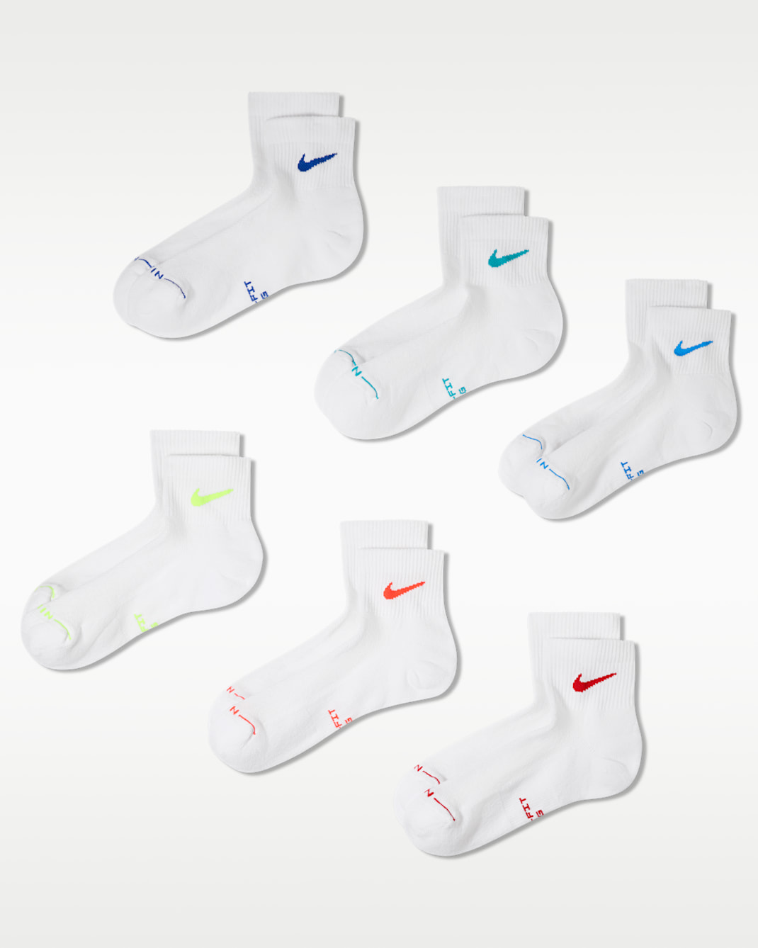 Nike Everyday Elevated Ankle Socks (6 Pairs) - Multi-Color