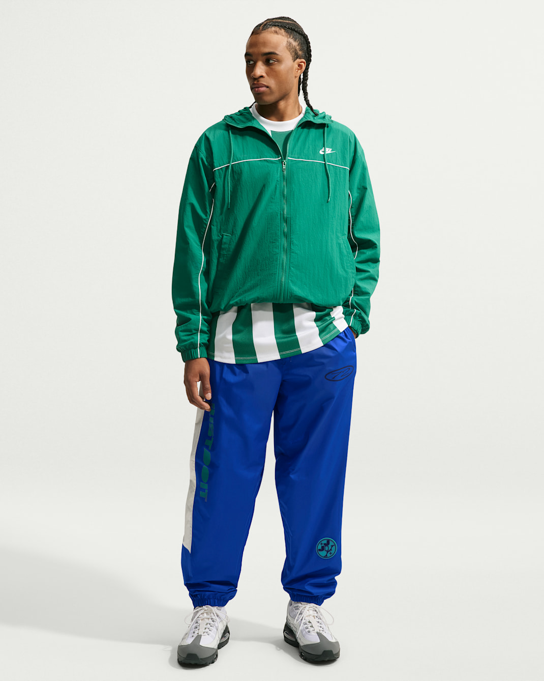 Nike Windrunner Men's Storm-FIT Graphic Pants - Old Royal/Summit White/Court Green