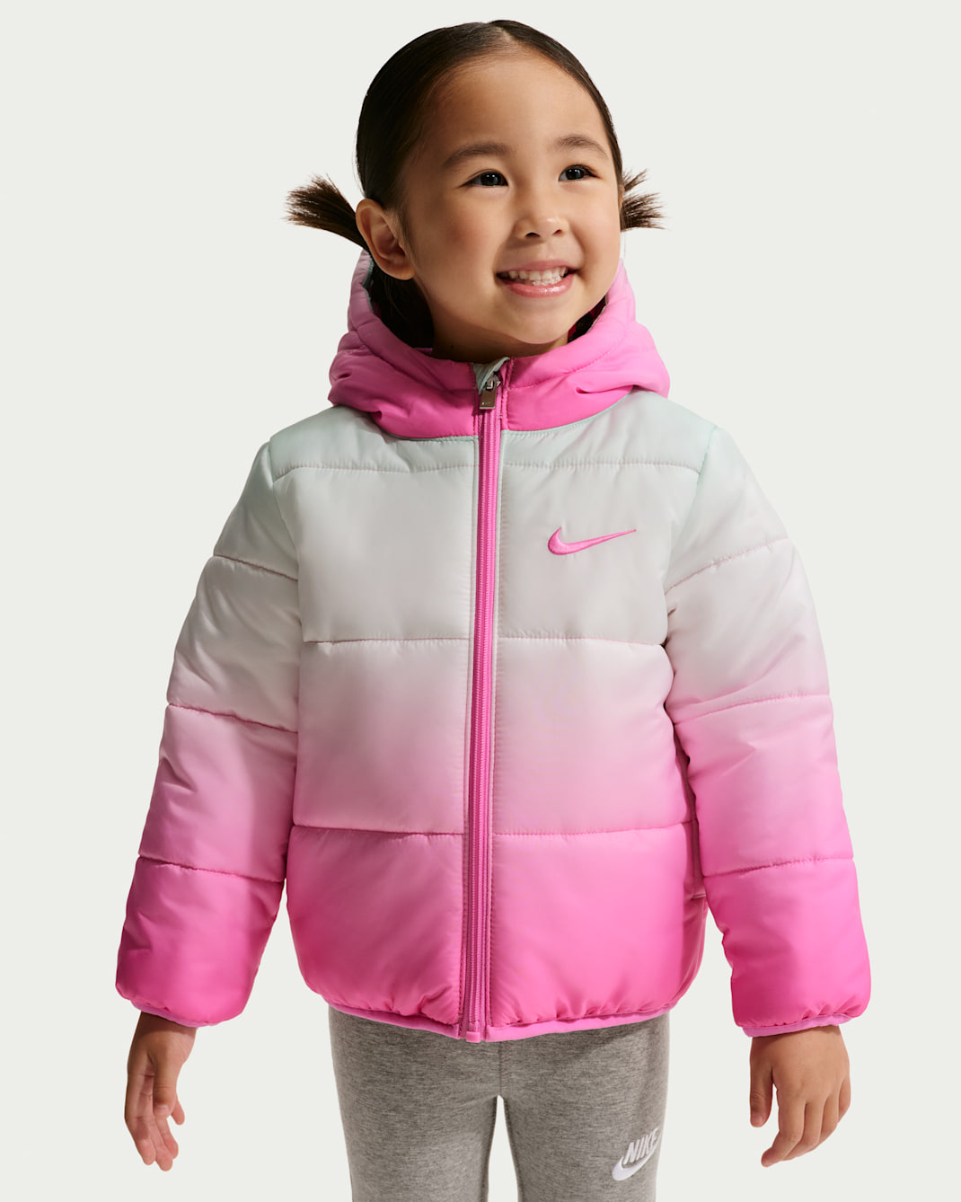 Nike Essentials Toddler Heavyweight Puffer Jacket - Pink/Sail/Arctic Green