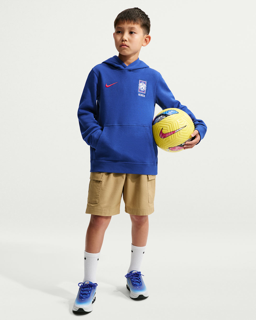 Korea Club Big Kids' (Boys') Nike Soccer Pullover Hoodie - Global Blue/Global Red