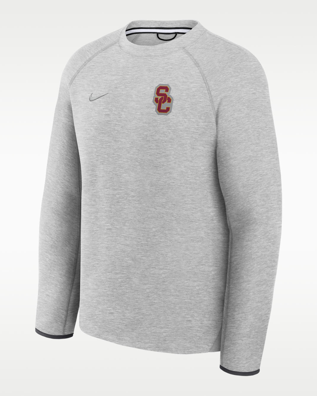 USC Tech Fleece Men's Nike College Pullover Crew - Grey