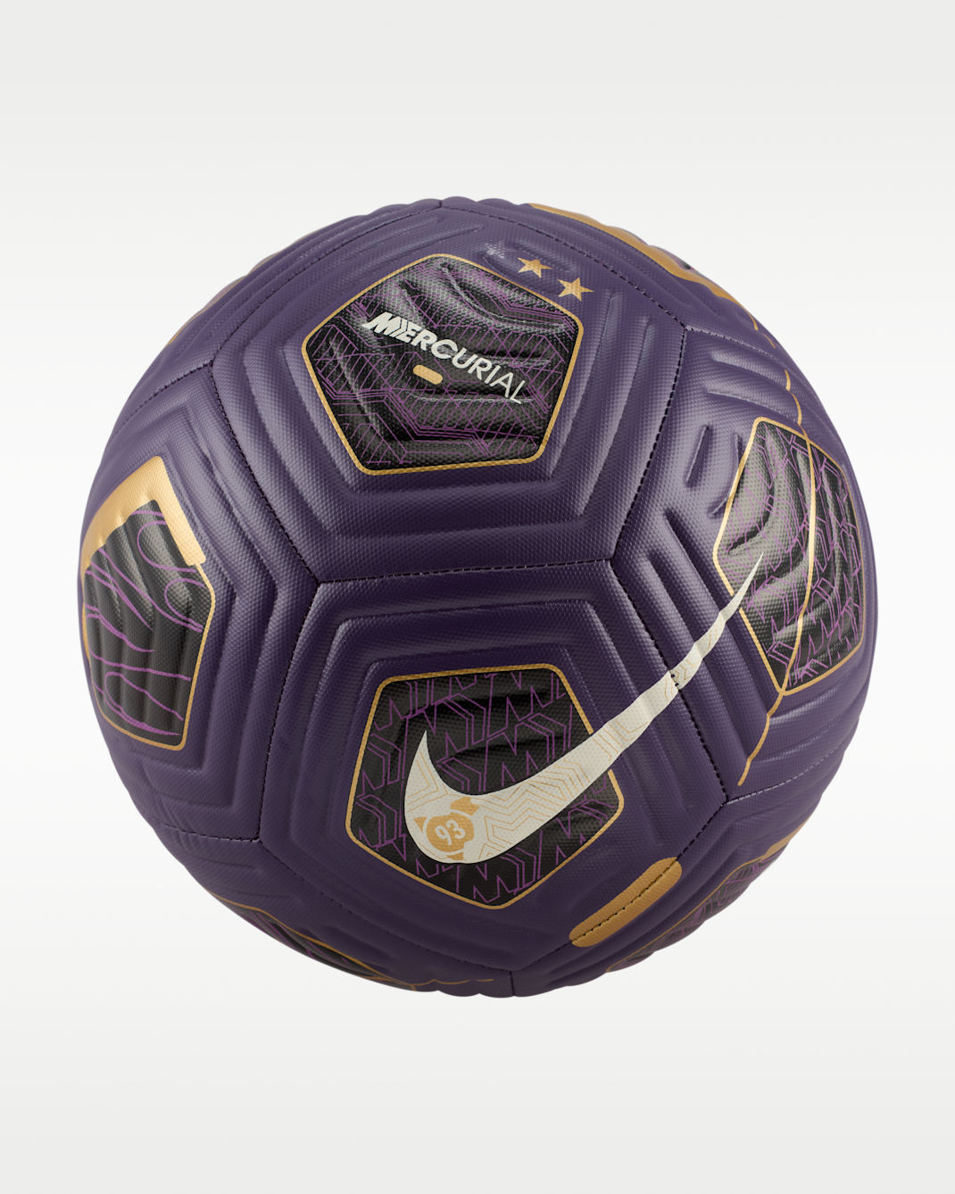 Kylian Mbappé Academy Nike Football - Grand Purple/Black/Metallic Gold Coin/White