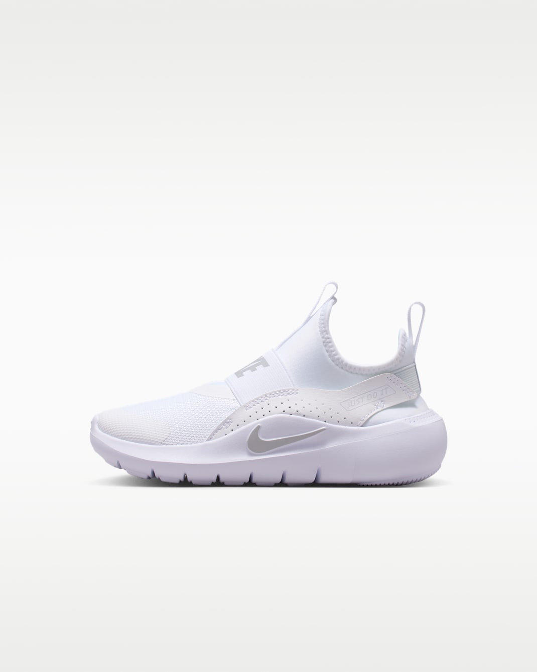 Nike Flex Runner 4 Younger Kids' Shoes - White/White/Platinum Tint