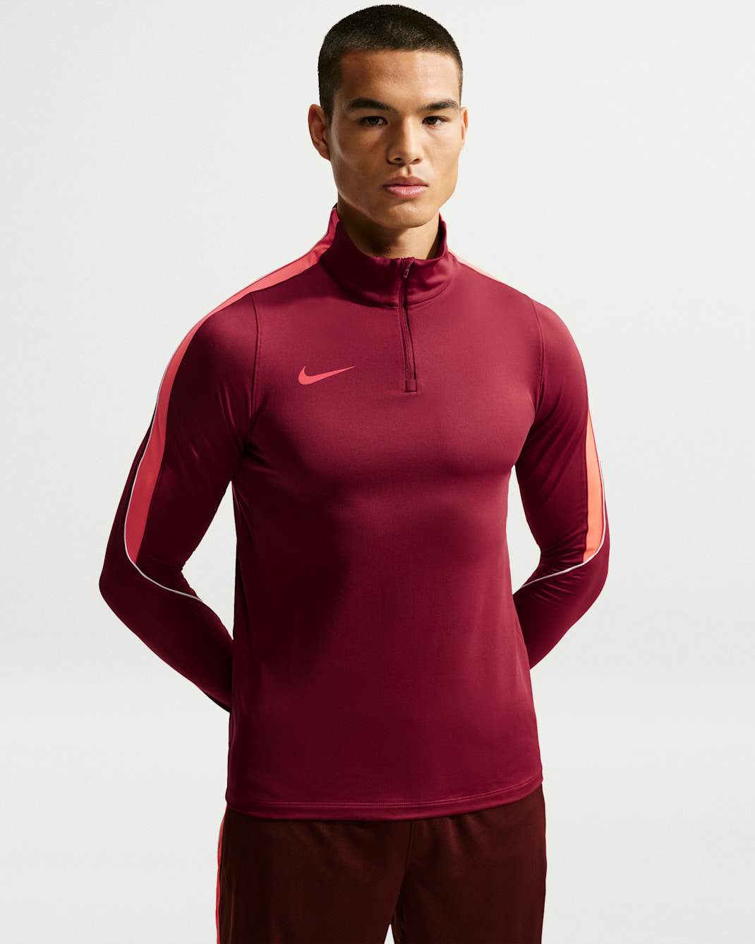 ナイキ ストライク メンズ Dri-FIT サッカードリルトップ - チームレッド/ブライトクリムゾン/ホワイト/ブライトクリムゾン