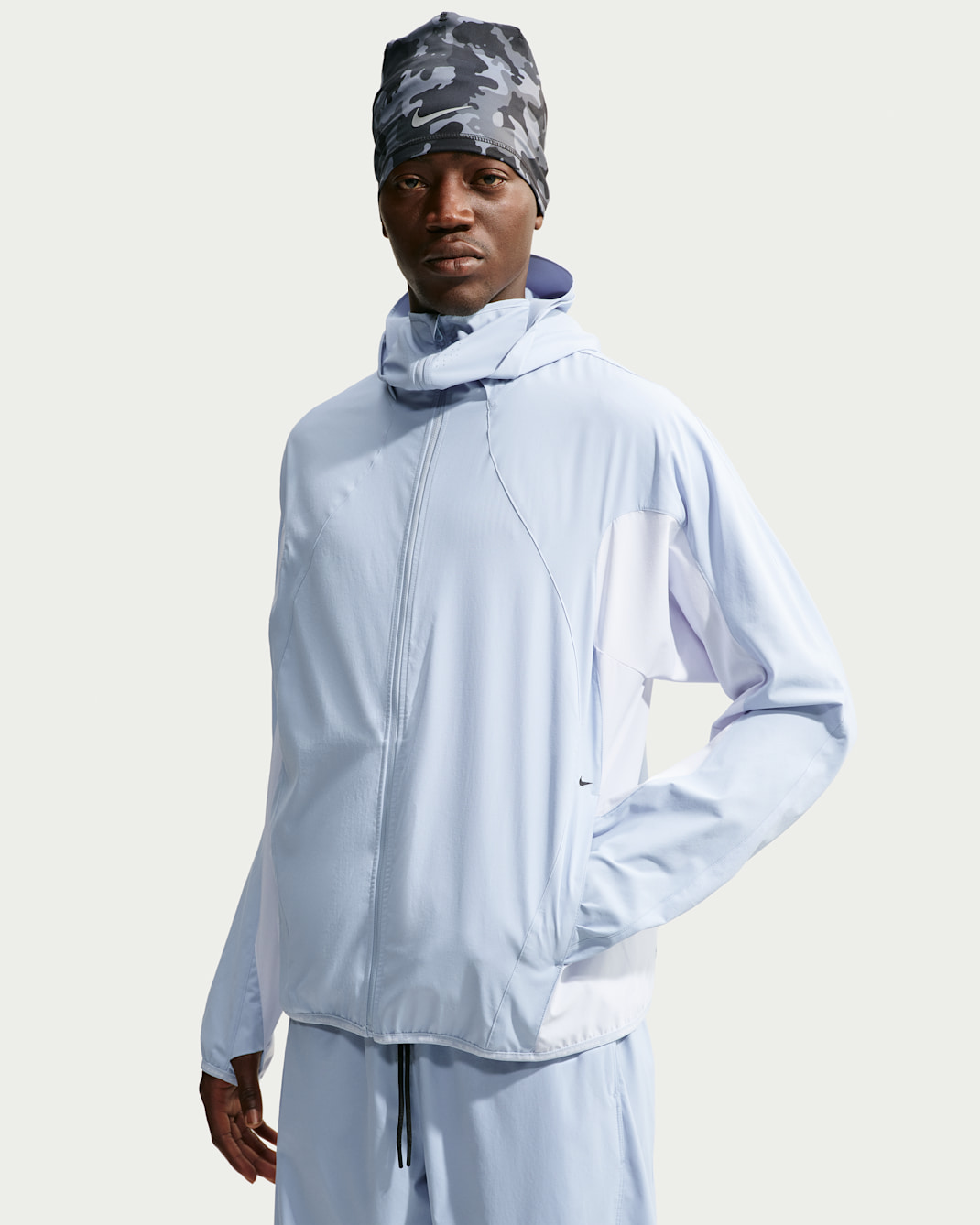 Nike Tech Helios Men's Dri-FIT Long-Sleeve Shell - Light Armoury Blue/Football Grey/Black
