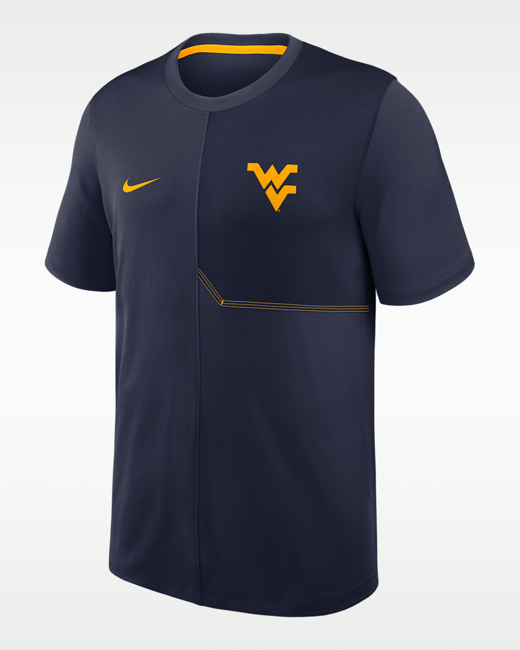West Virginia Sideline Coach Men's Nike Dri-FIT College Top - College Navy
