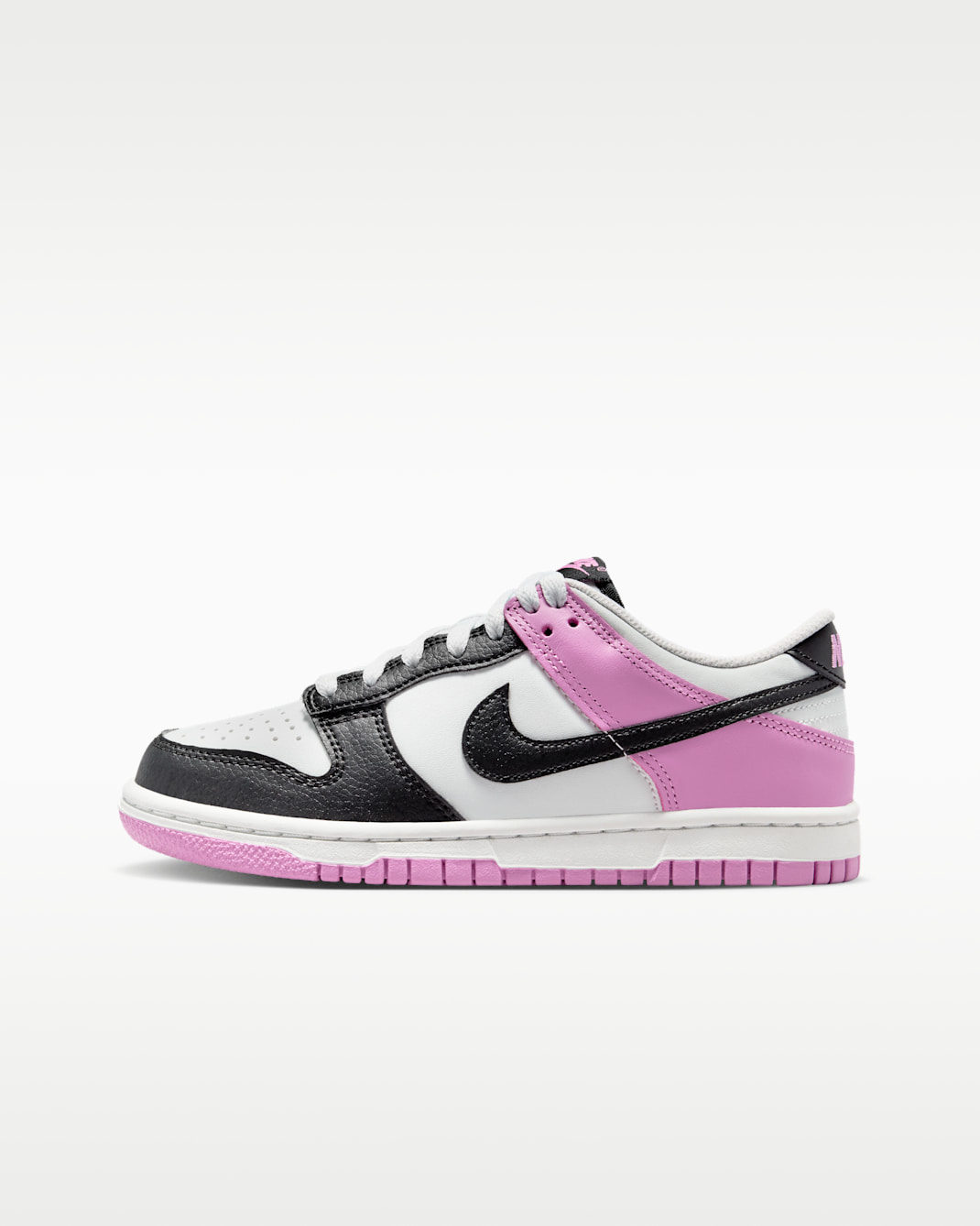 Nike Dunk Low Older Kids' Shoes - Off-White/Light Magenta/Black