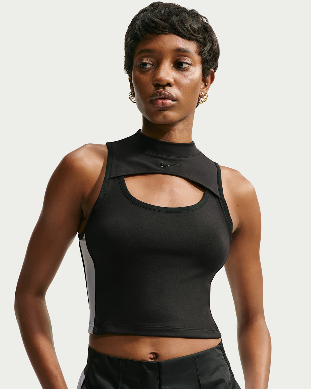 Naomi Osaka Women's Tight Mod-Cropped Tank Top - Black/White/Black/Black