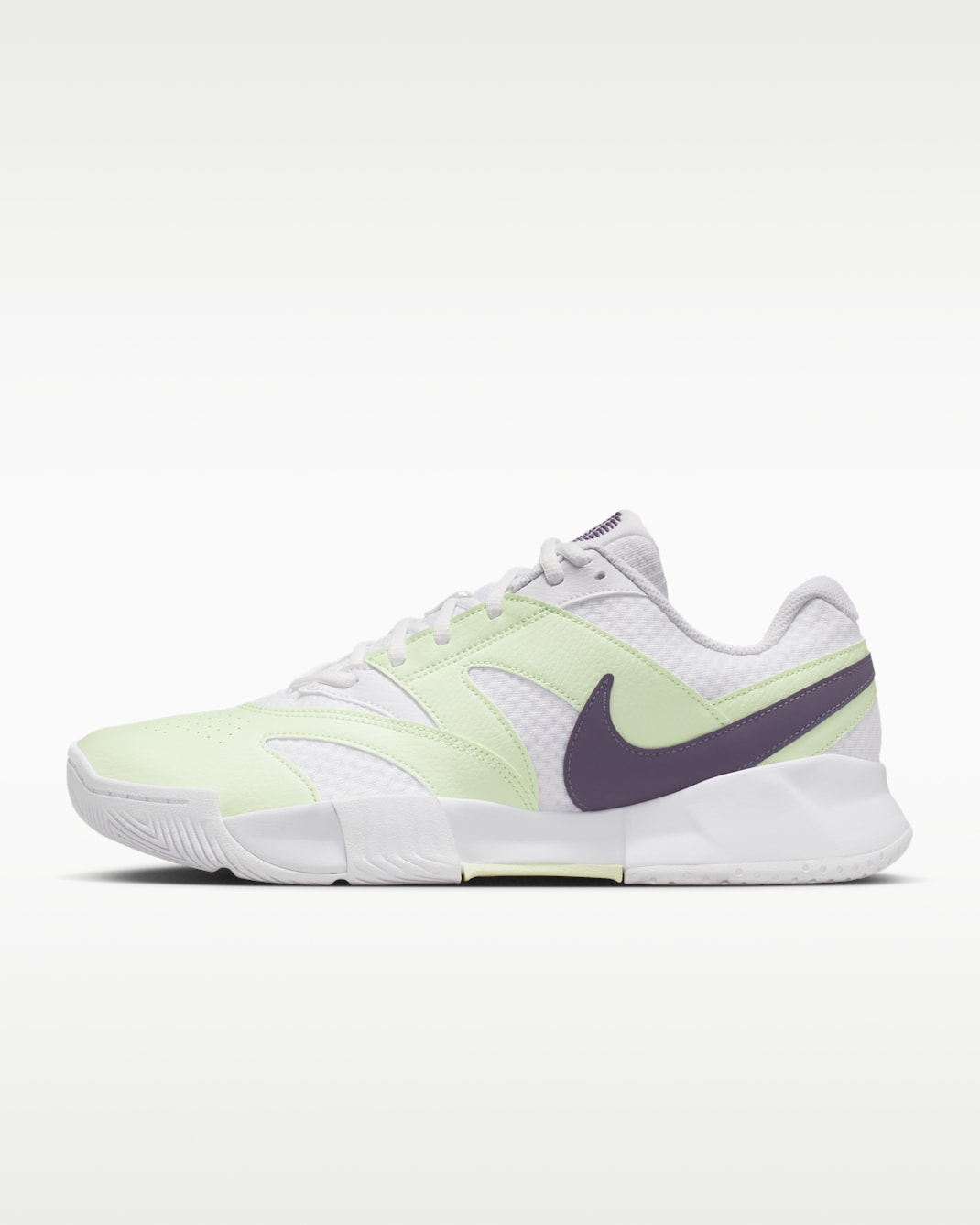ナイキコート ライト 4 メンズ テニスシューズ - ホワイト/ボルトティント/ダークレーズン