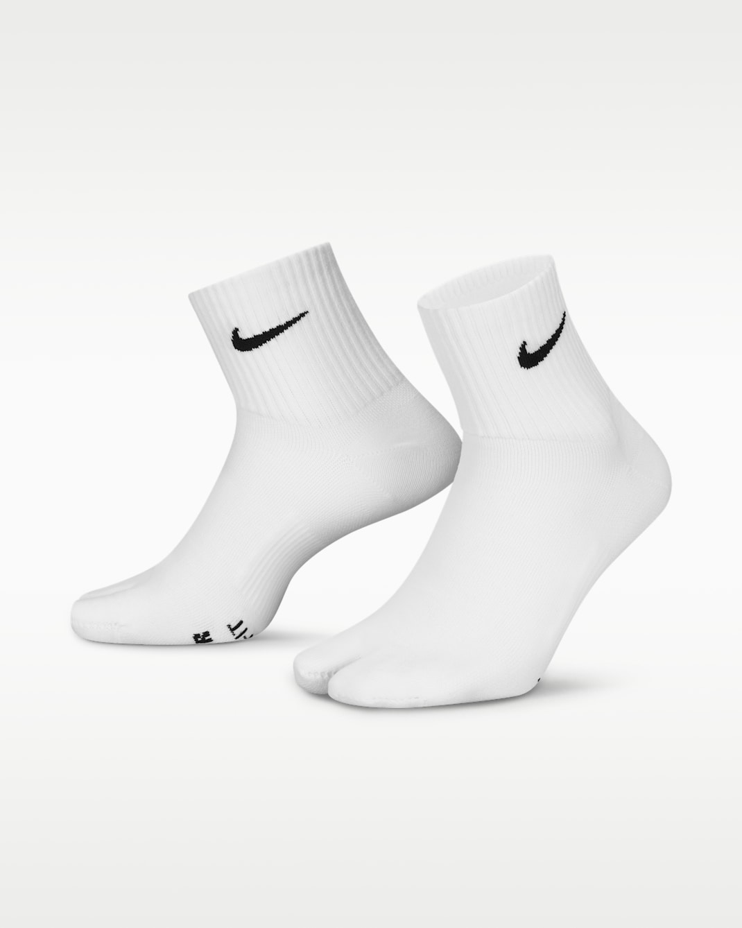 Nike Everyday Plus Lightweight Ankle Split-Toe Socks - White/Black