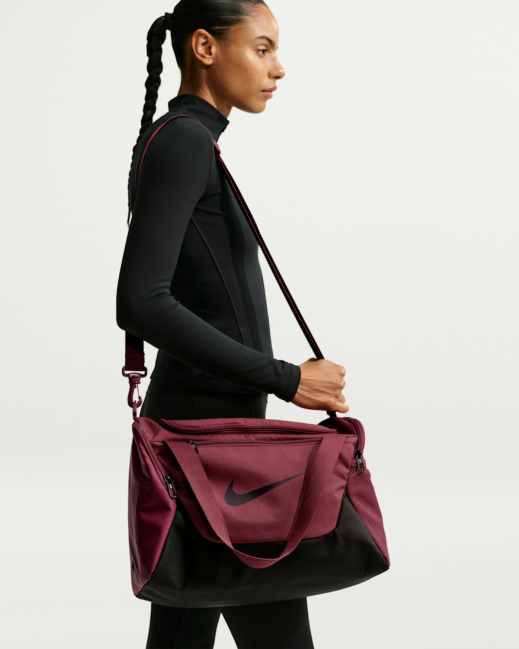 Nike Brasilia Training Duffel Bag (Extra Small, 24L) - Pink Smoke/Black/Gridiron
