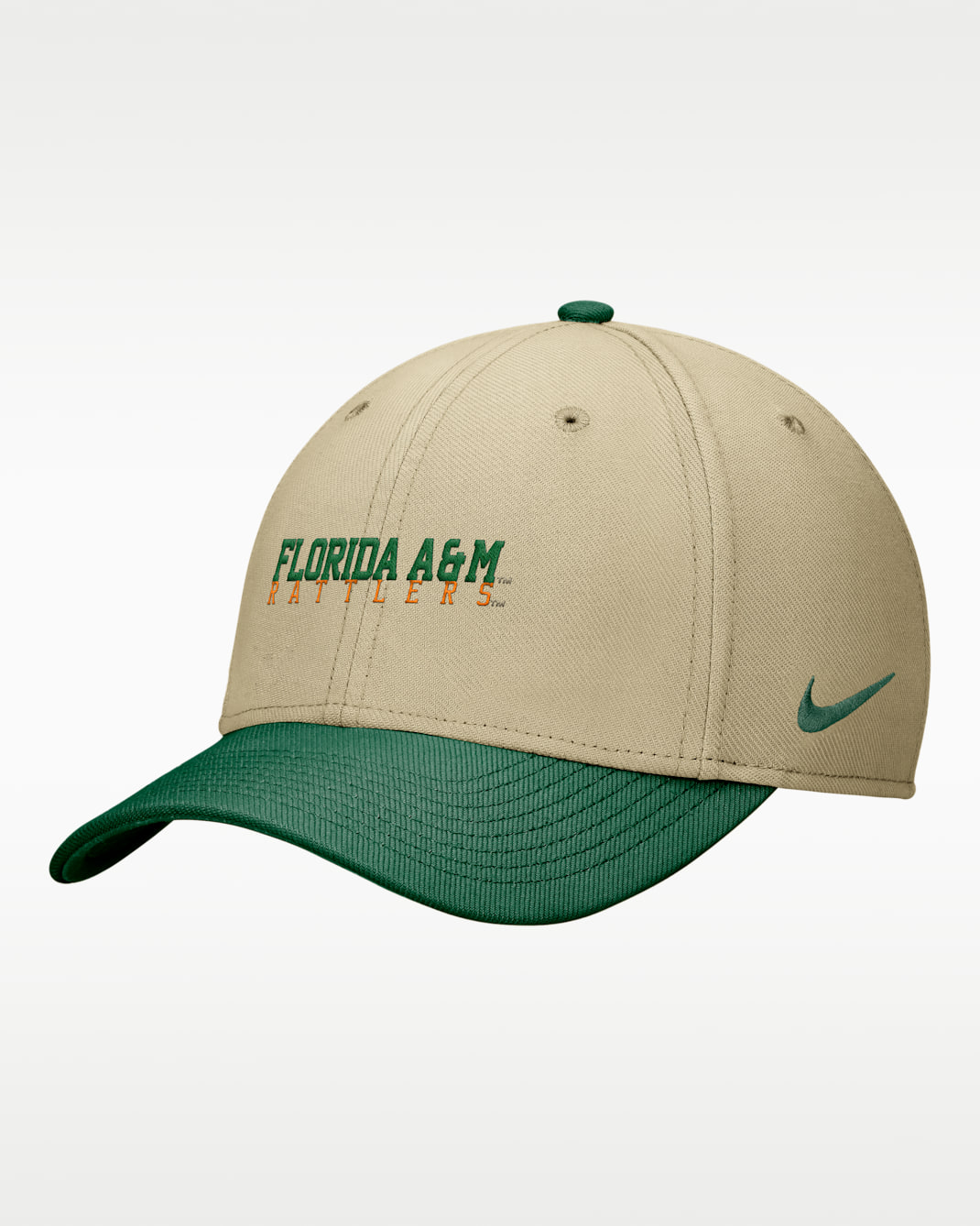 Nike College (Florida A&M University) Dri-FIT SwooshFlex Cap - Parachute Beige