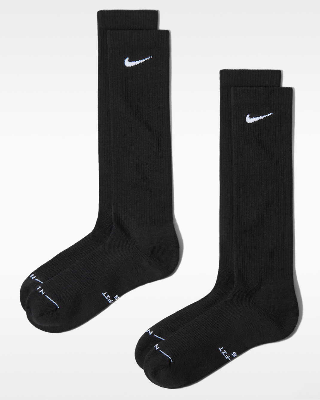 Nike Everyday Elevated Over-the-Calf Socks (2 Pairs) - Black/White