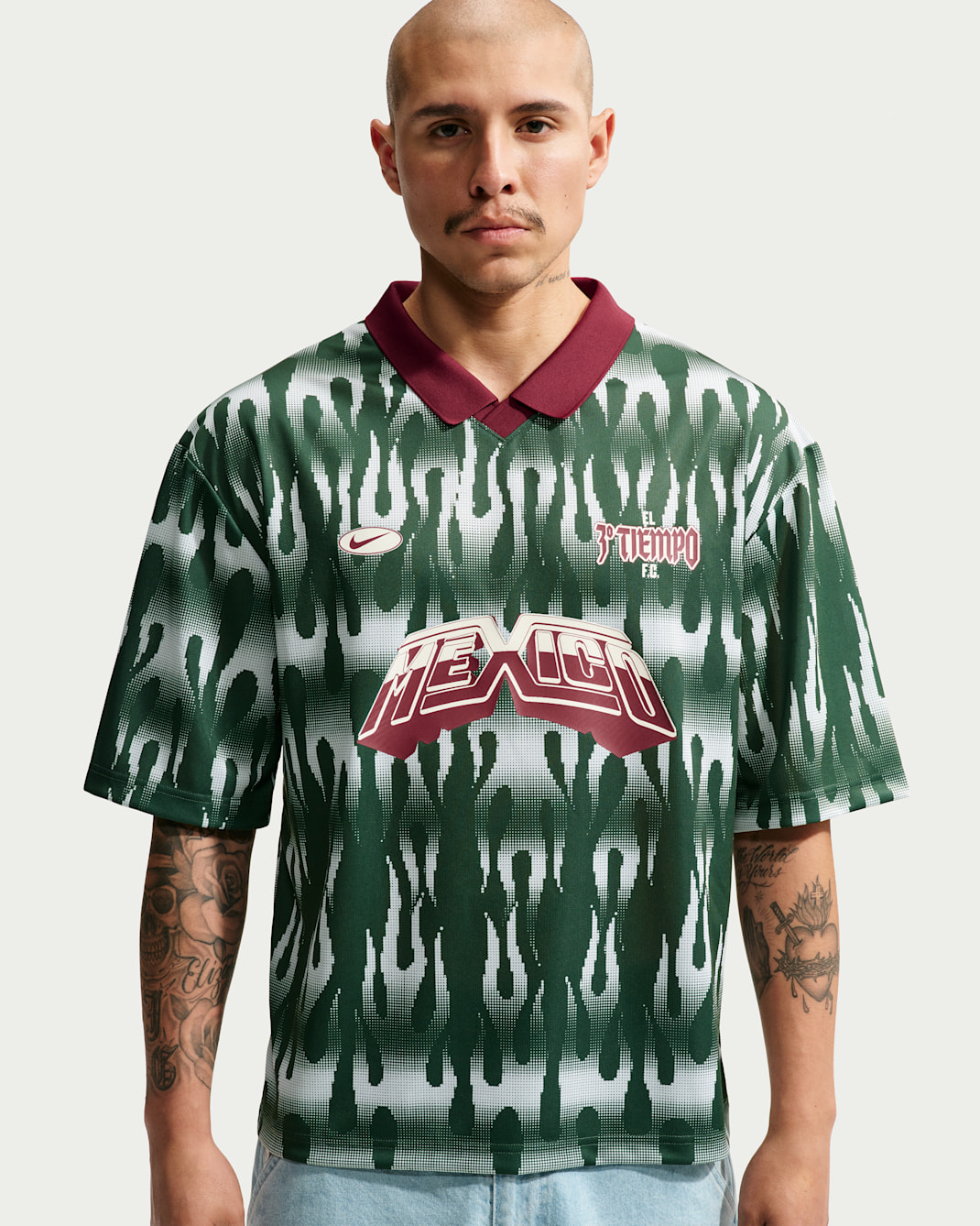 Playera de portero para hombre Nike Sportswear - Abeto/Fantasma/Rojo team/Rojo team