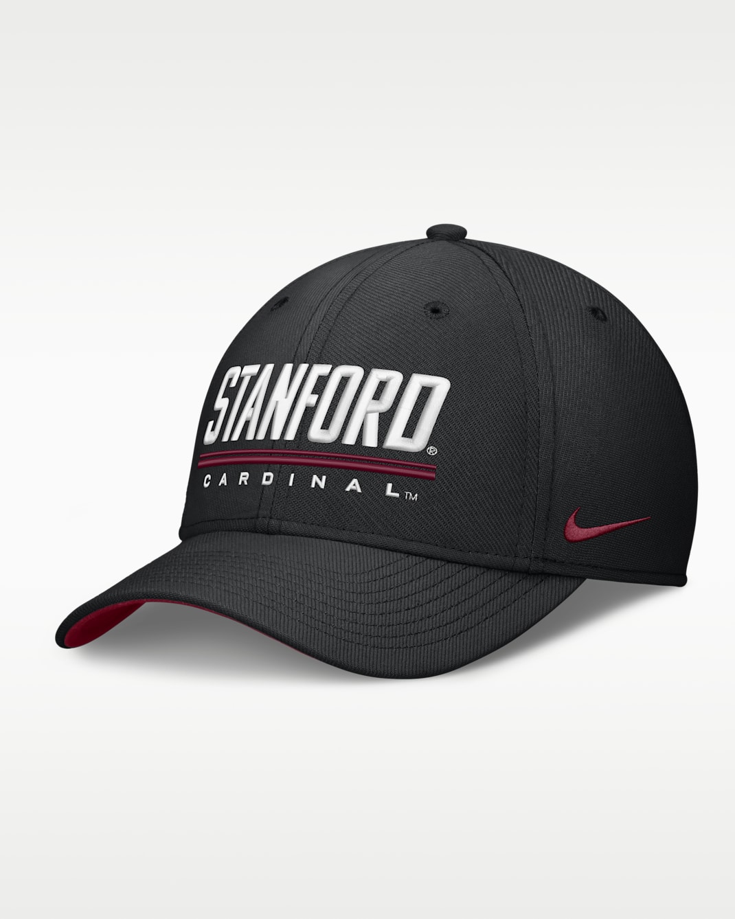Stanford Sideline Rise Men's Nike Dri-FIT College Hat - Black/Team Crimson